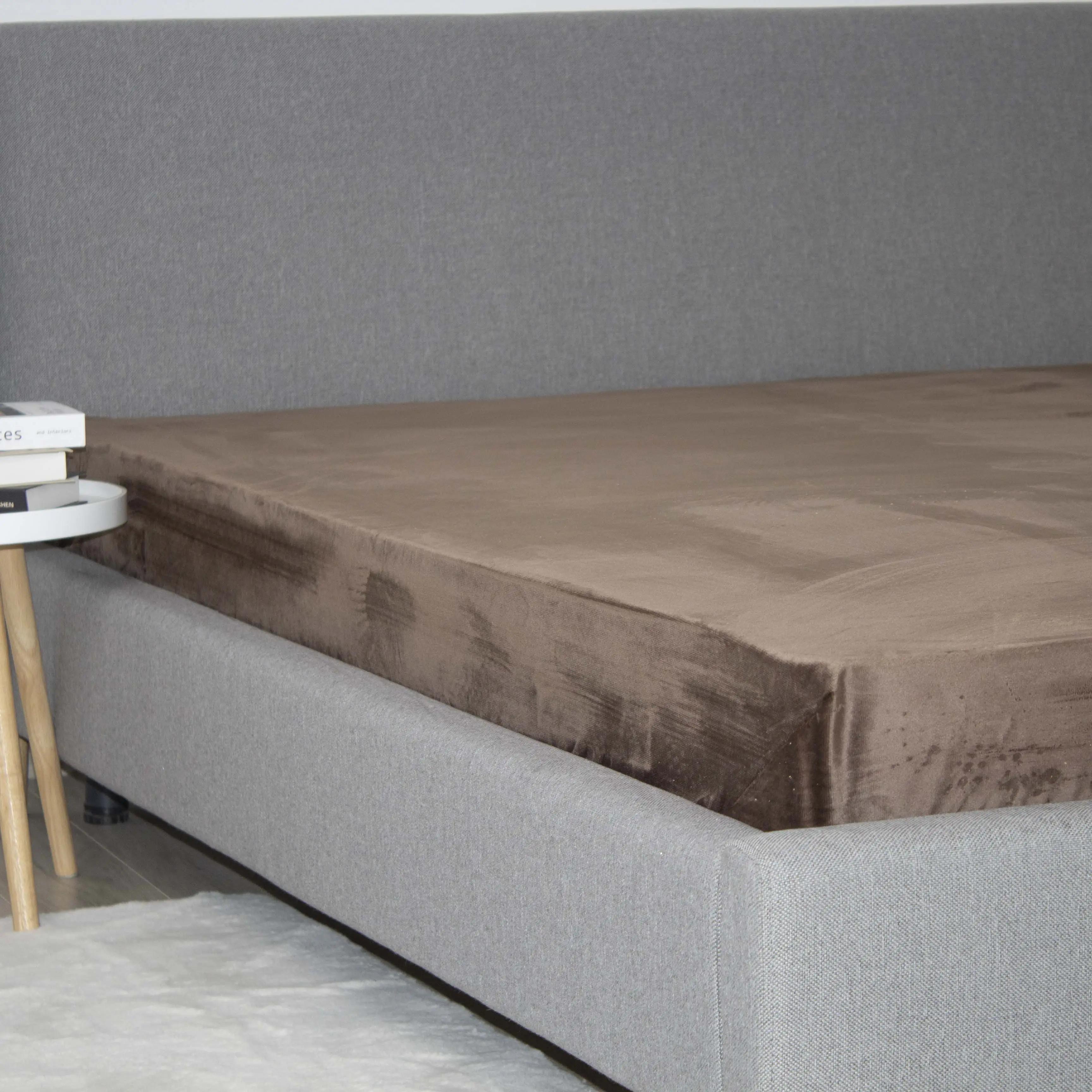 Простирадло ТЕП "VELOUR" з резинкою Коричневий, 160x200 - Фото 3