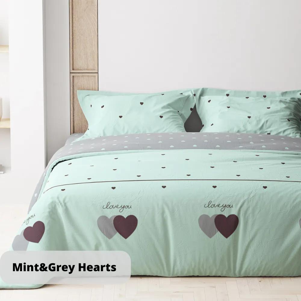 Постільна білизна ТЕП "Happy Sleep" Mint&Grey Hearts, 50x70