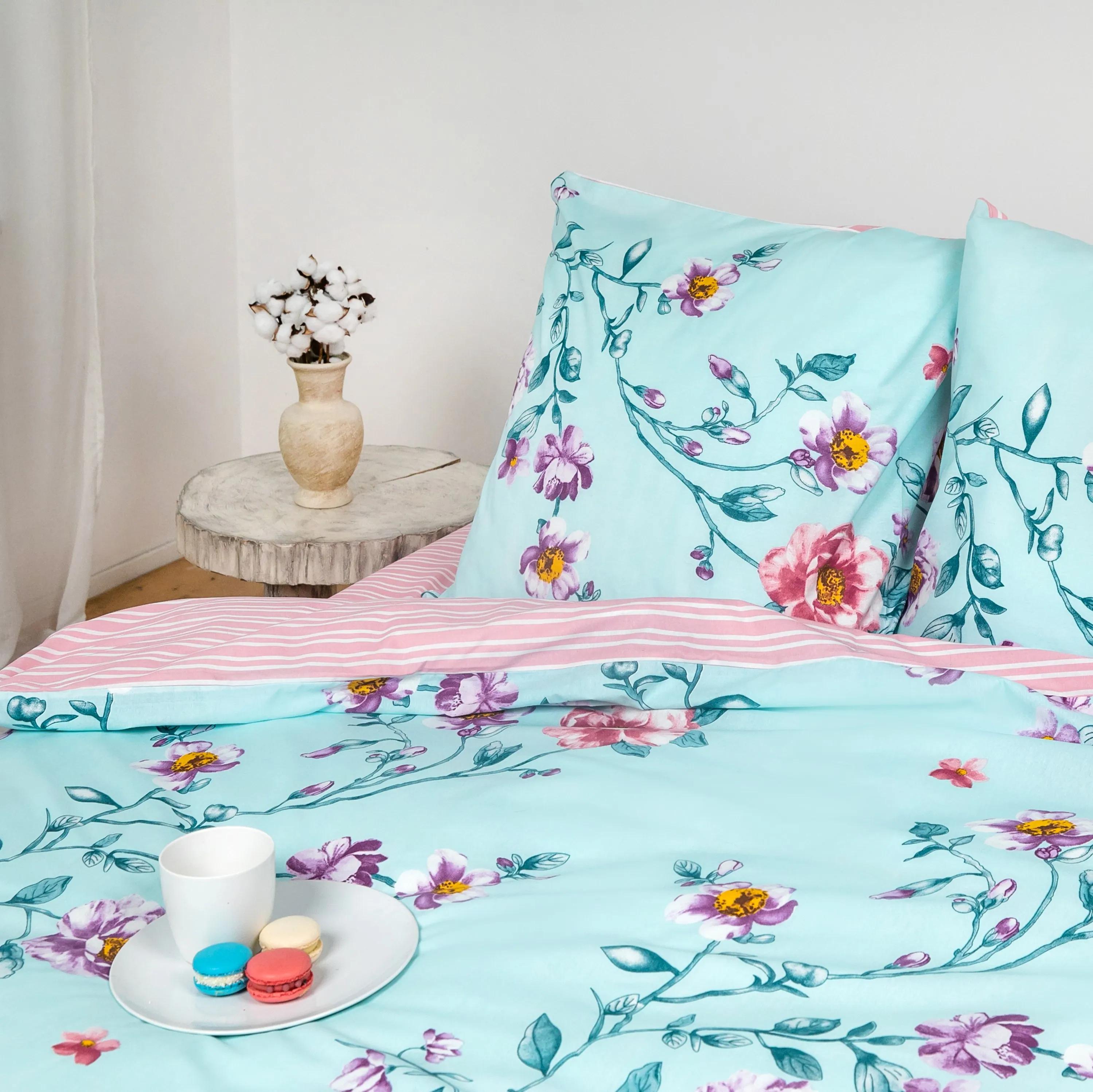 Bedding Set TEP "Everyday collection" Pink Peony, 70х70, euro - Photo 9