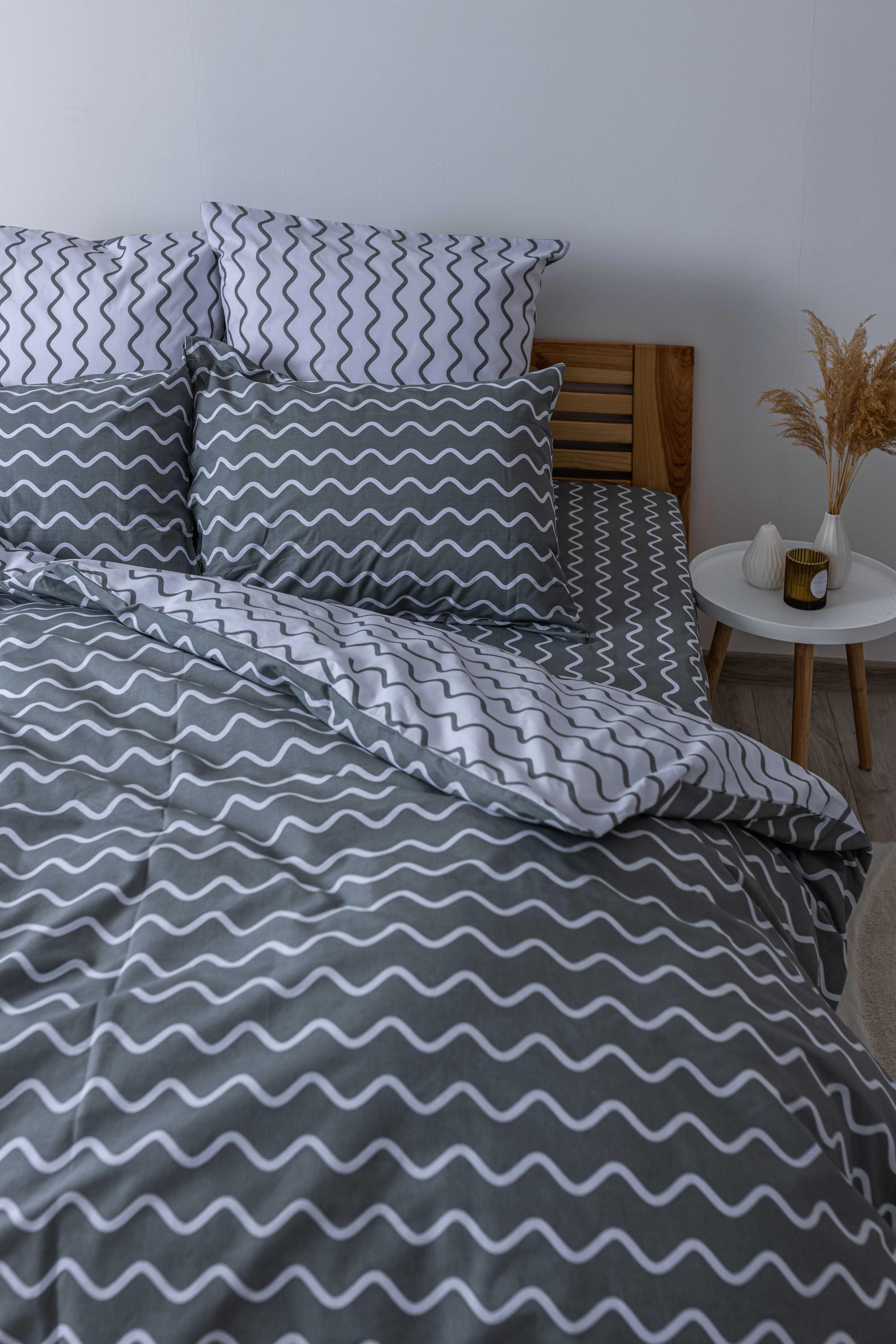 Bed Linen Set TEP "Happy Sleep" Pearl Dream - GREY, euro - Photo 4