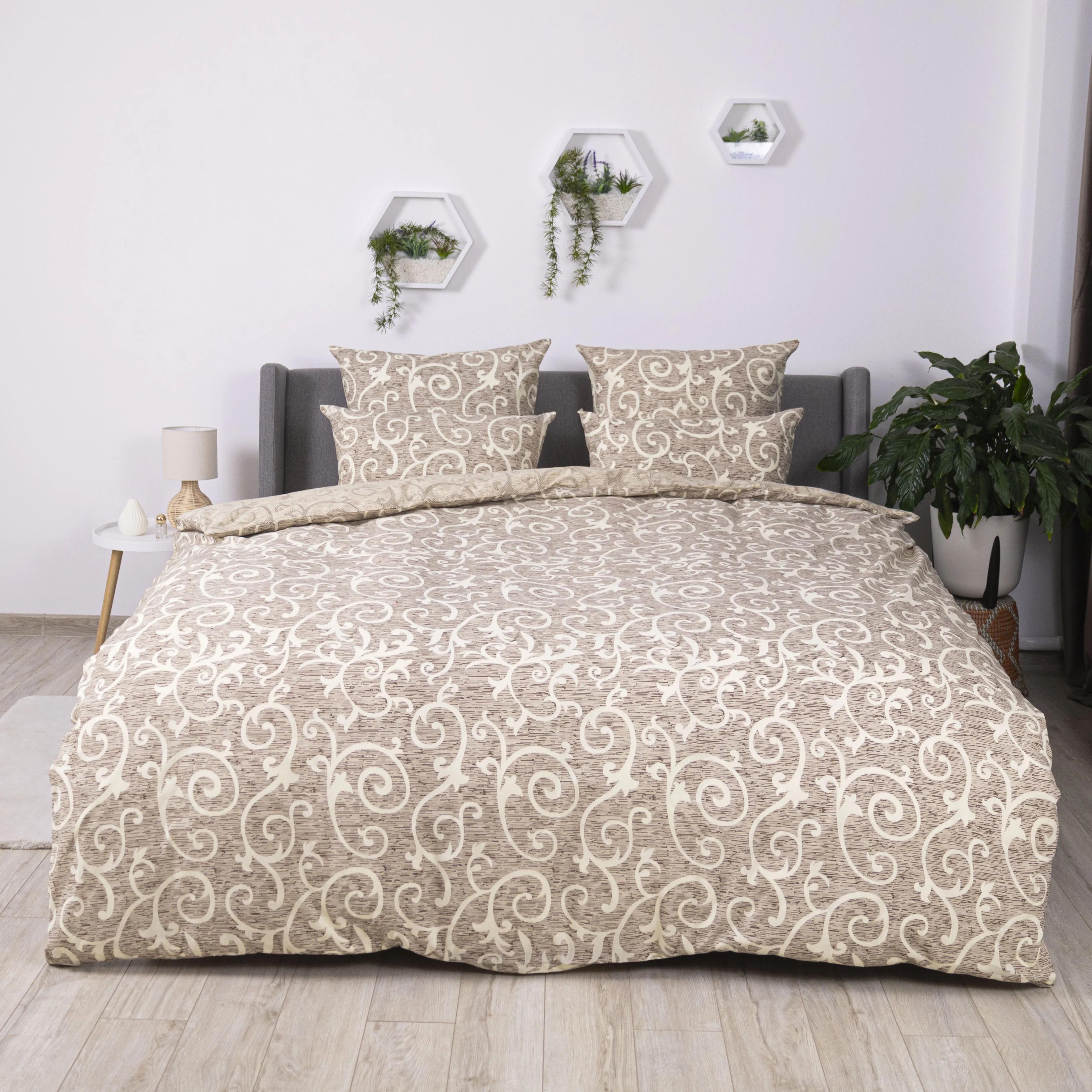 Постільна білизна ТЕП "Soft dreams" Beige and White, 70х70, євро - Фото 6