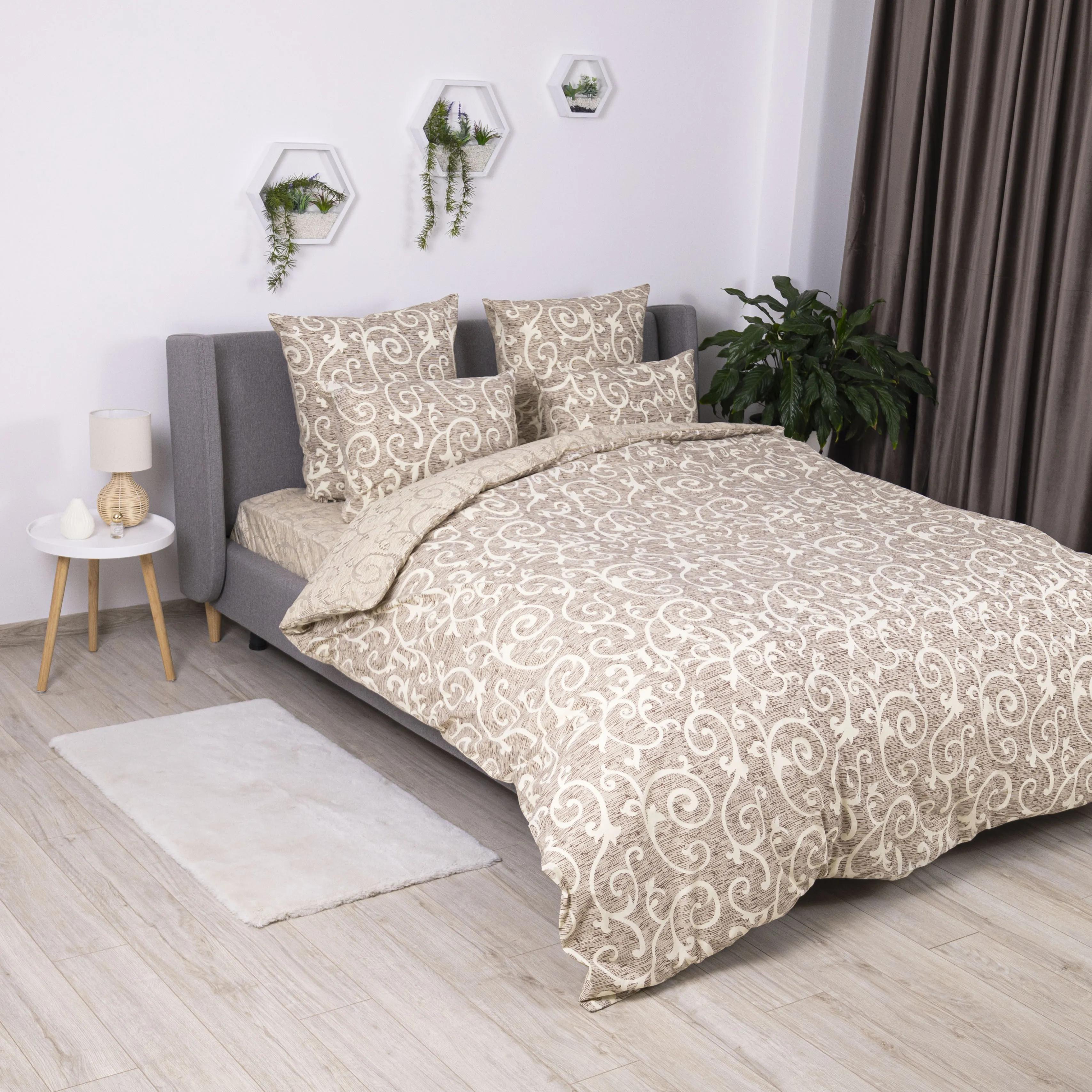 Постільна білизна ТЕП "Soft dreams" Beige and White, 70х70, євро - Фото 11