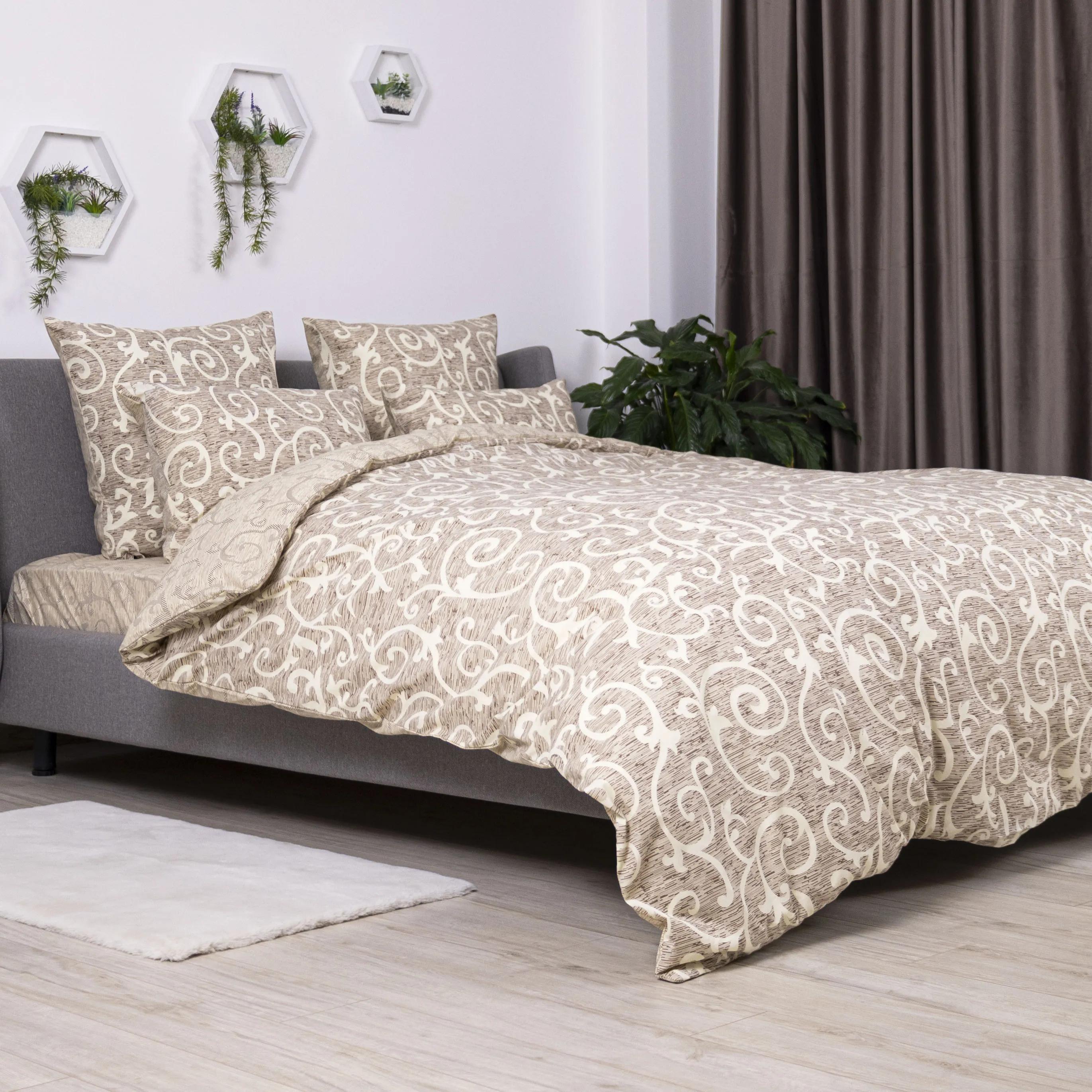 Постільна білизна ТЕП "Soft dreams" Beige and White, 70х70, євро - Фото 8
