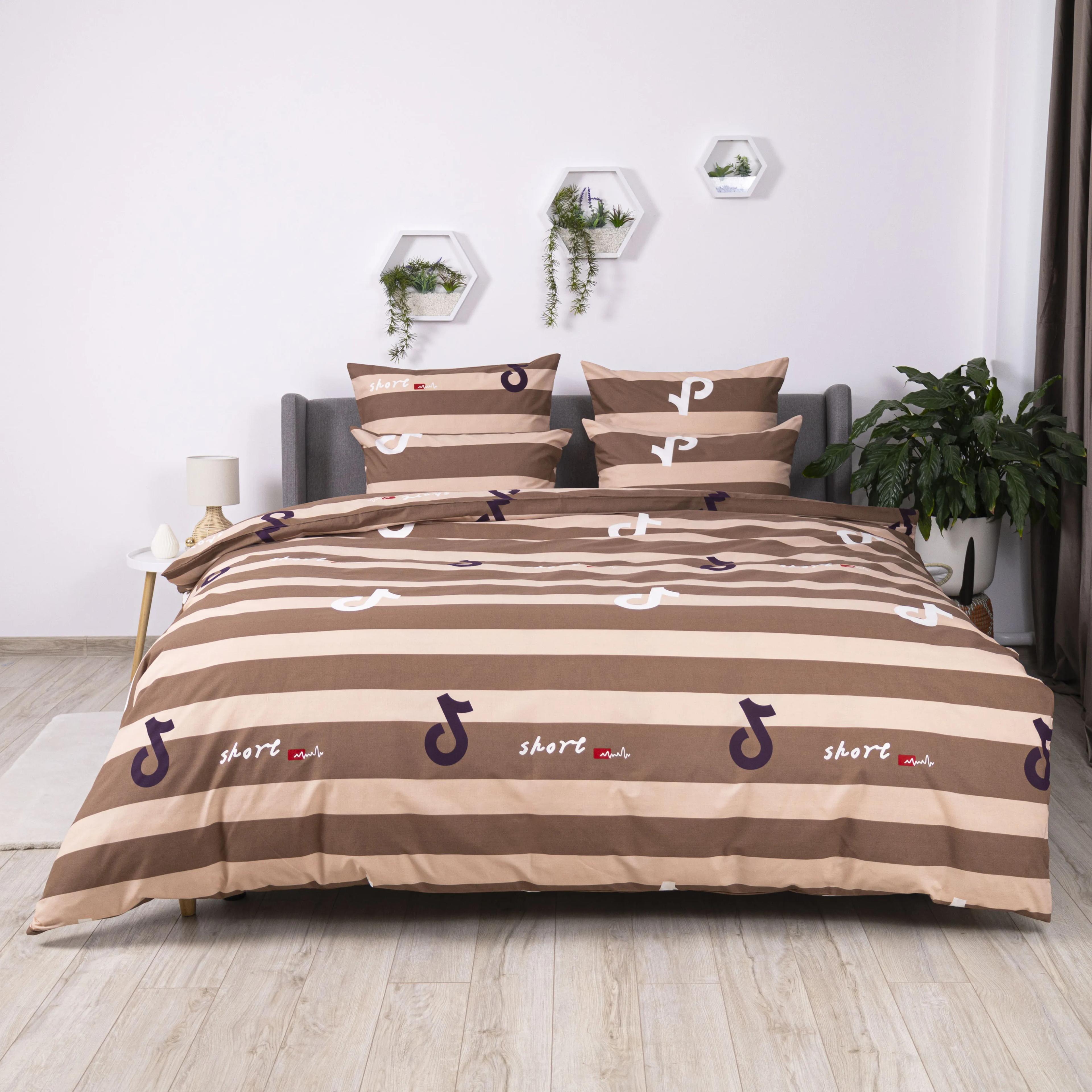 Постільна білизна ТЕП "Soft dreams" Line Brown, 70x70, двоспальна - Фото 3