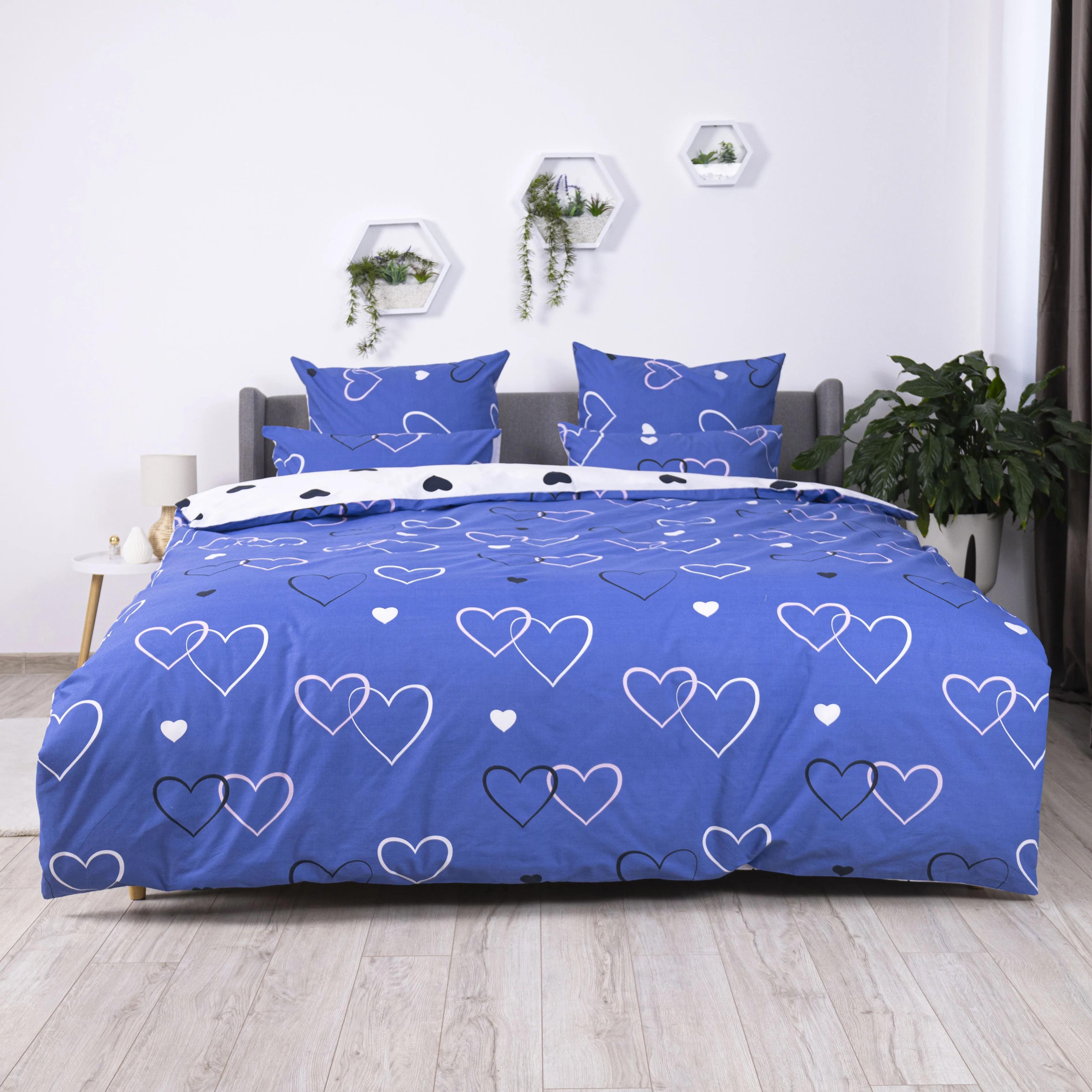 Постільна білизна "ТЕП" Navy Blue Love, 70x70, двоспальна - Фото 3