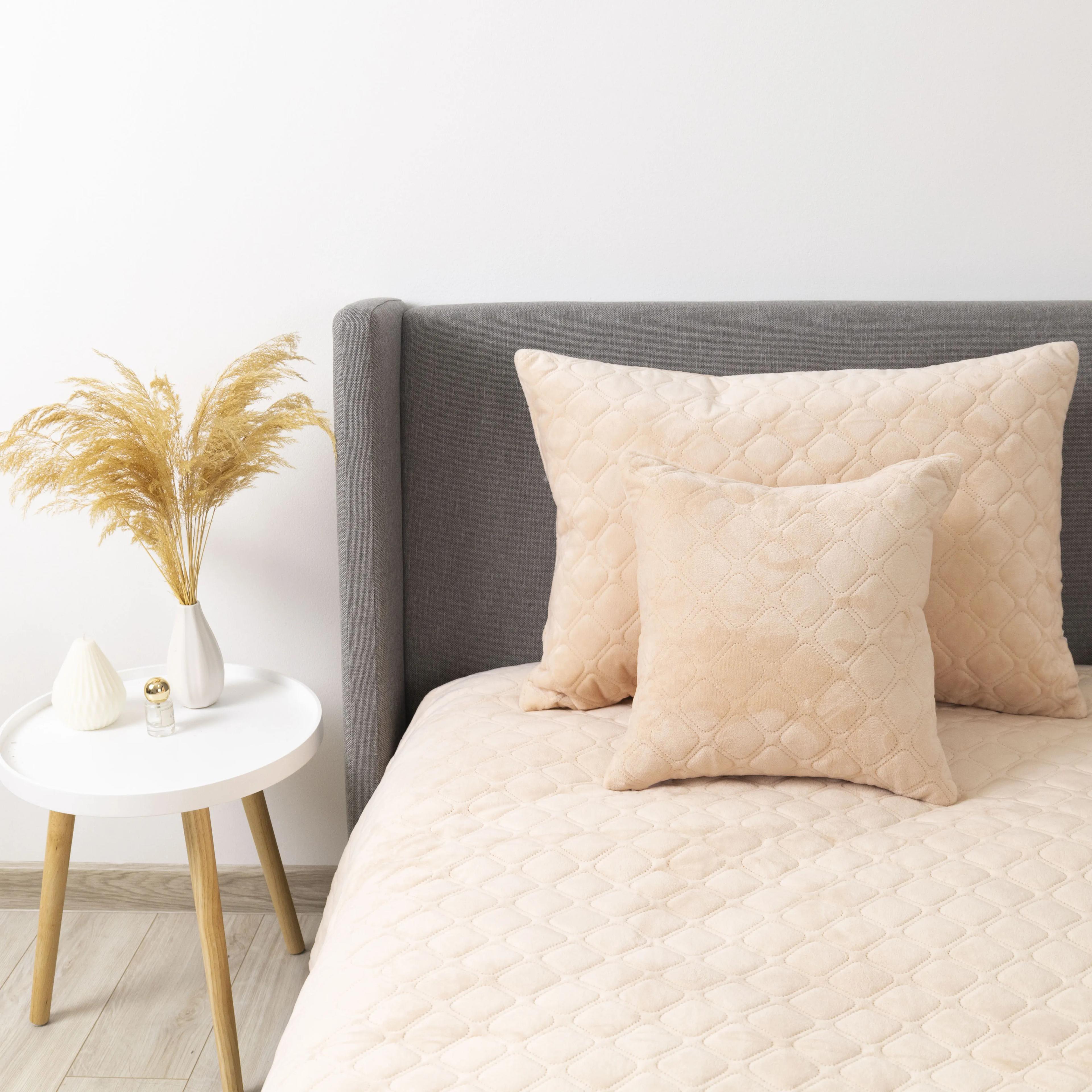 Bed Covers TEP "VELOUR" Peach/Rhombus round, 150x210 - Photo 9
