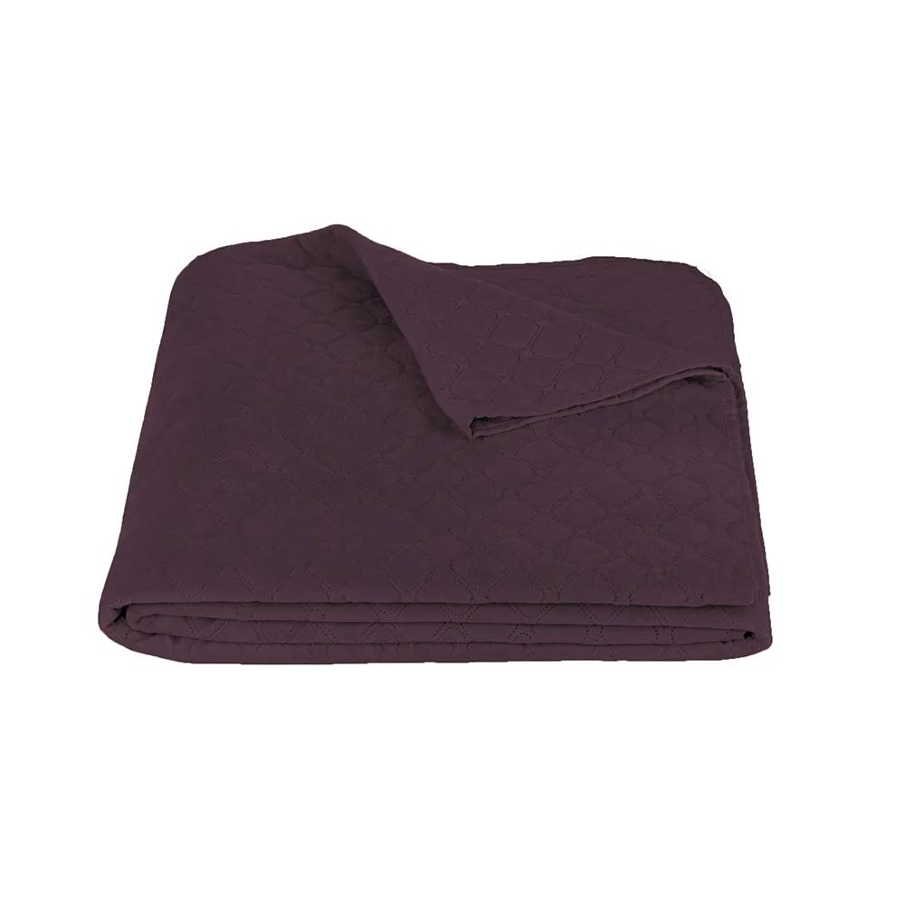 Bed Covers TEP "VELOUR" Burgundy/Rhombus round