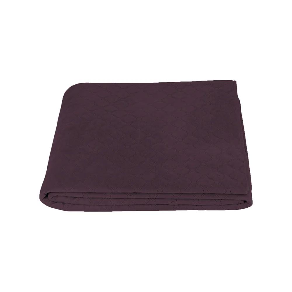 Bed Covers TEP "VELOUR" Burgundy/Rhombus round, 150x210 - Photo 3