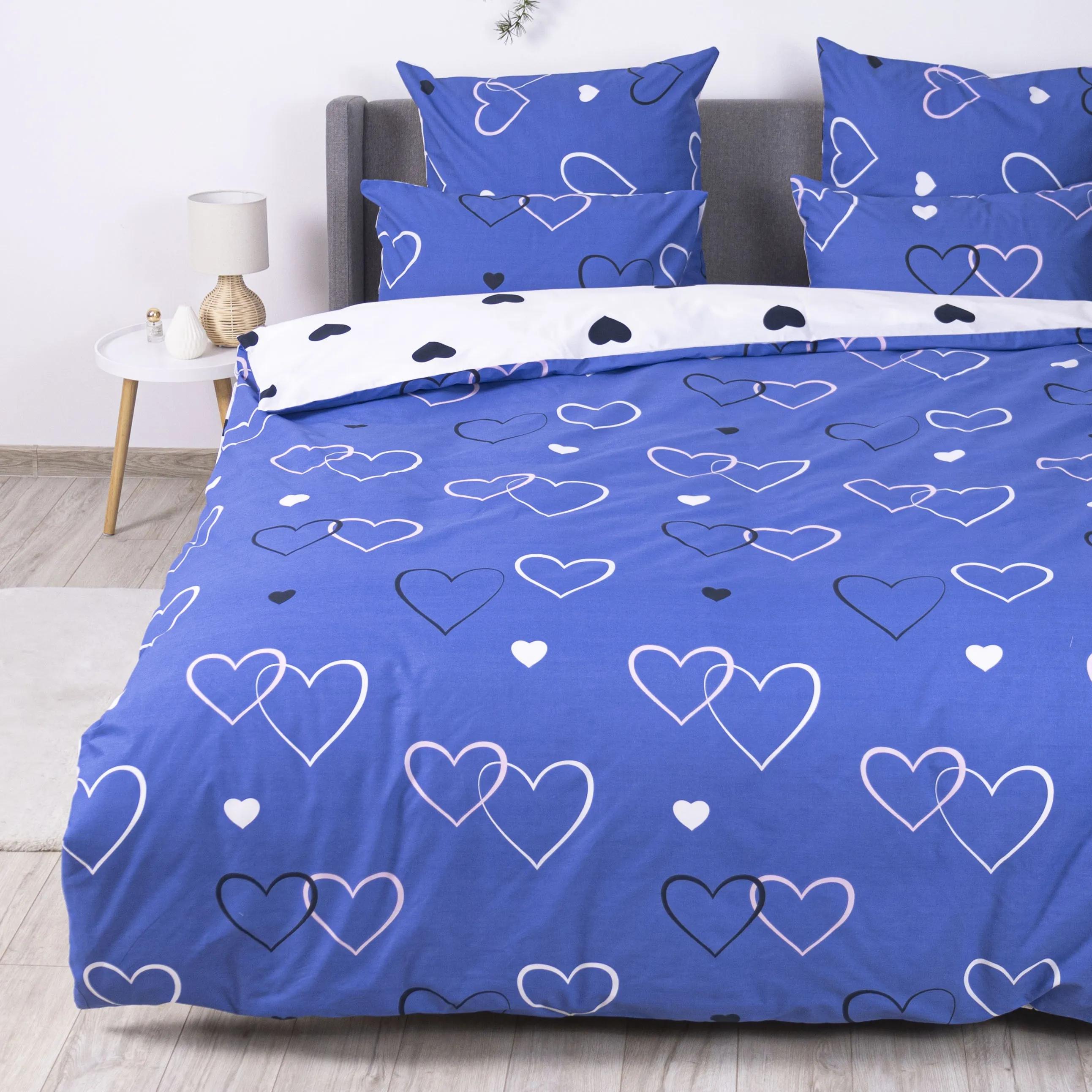 Постельное белье ТЕП "Happy Sleep" Navy Blue Love, 50x70, двуспальное - Фото 7