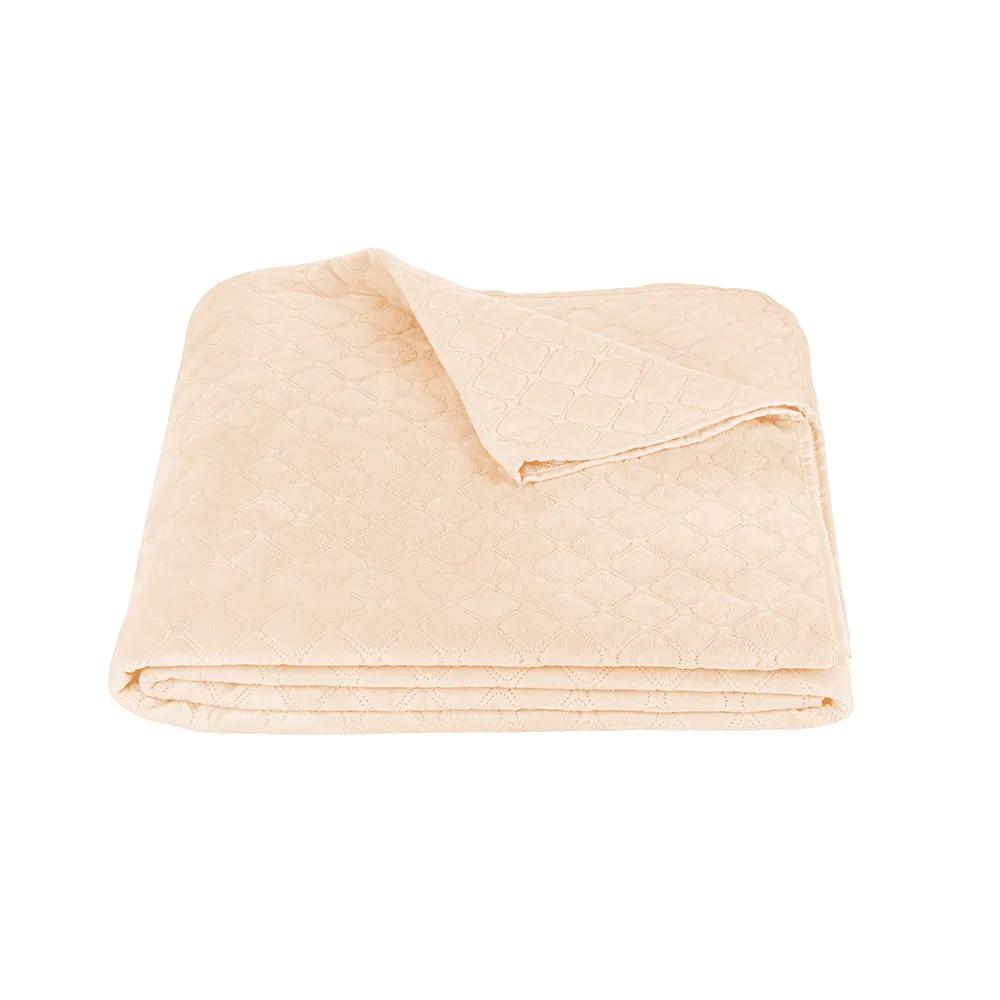 Bed Covers TEP "VELOUR" Peach/Rhombus round, 150x210 - Photo 2