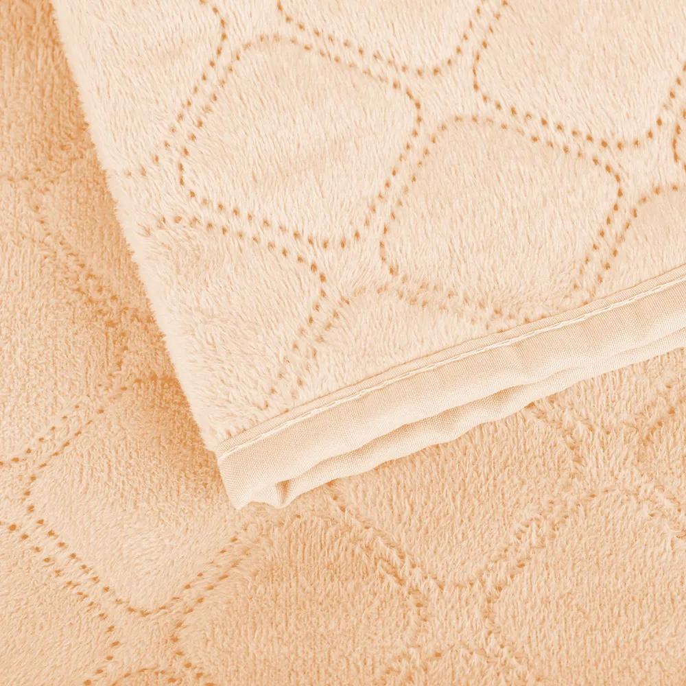 Bed Covers TEP "VELOUR" Peach/Rhombus round, 150x210 - Photo 4