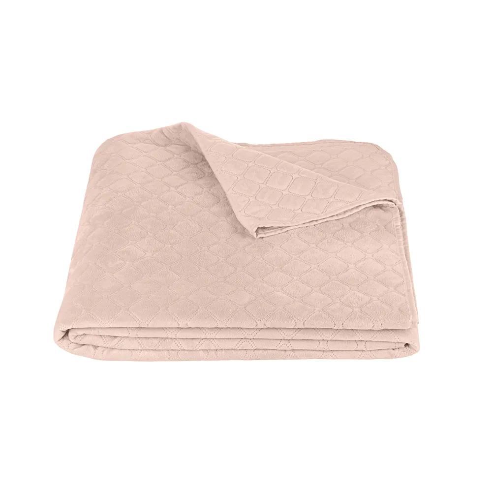 Bed Covers TEP "VELOUR" Powder/Rhombus round, 220x240 - Photo 2
