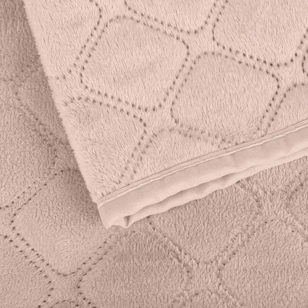 Bed Covers TEP "VELOUR" Powder/Rhombus round, 220x240 - Photo 4