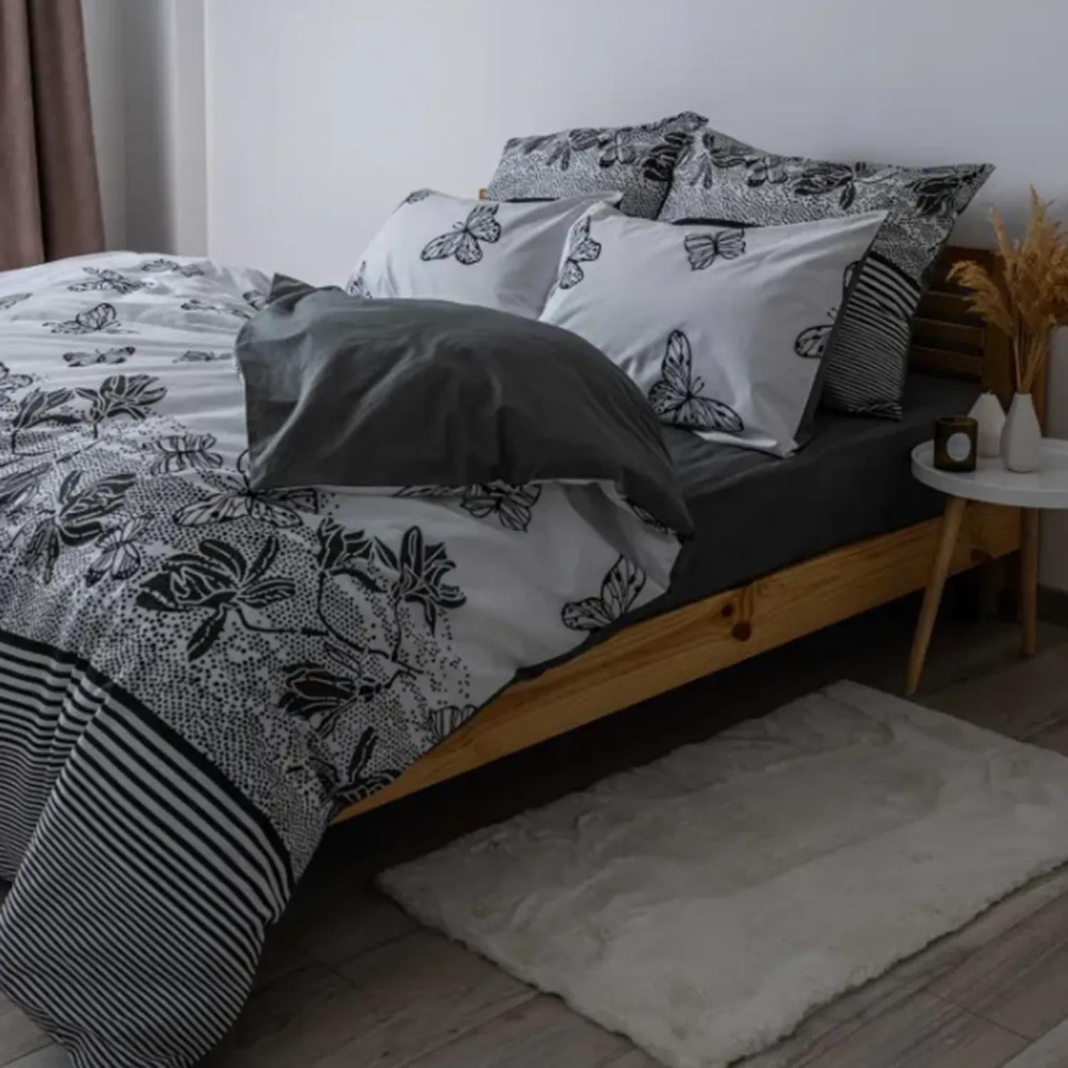 Bed Linen Set TEP "Soft dreams" Black Butterfly , two-bedroom - Photo 2