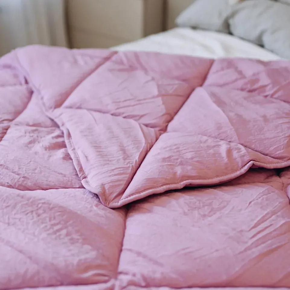 Quilt "WASHED COTTON" Pink powder (in shades) , 140x200 - Photo 5