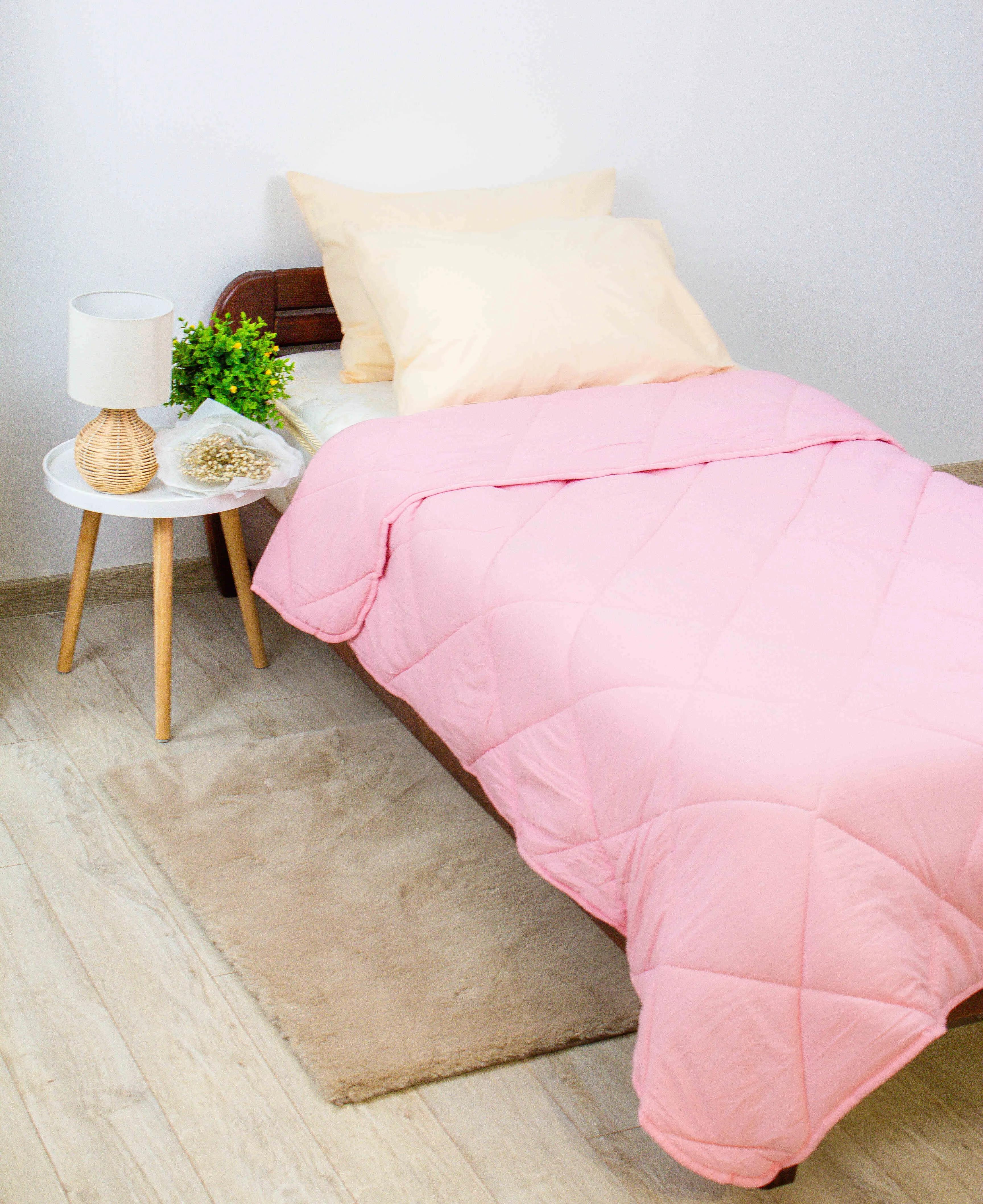 Quilt "WASHED COTTON" Pink powder (in shades) , 140x200 - Photo 2