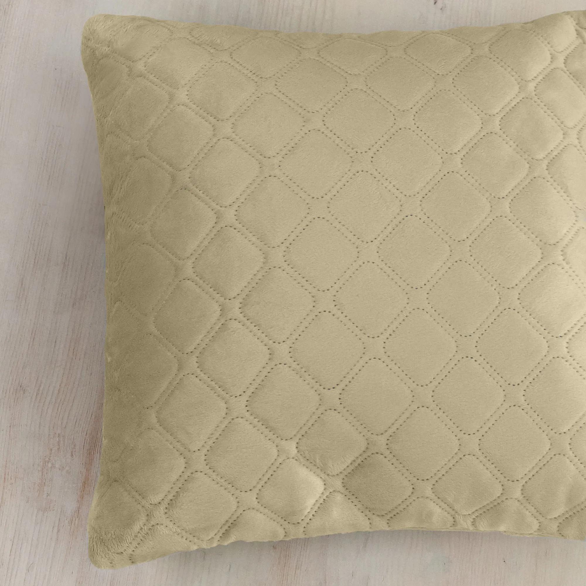 Подушка декоративна "VELOUR" Бежева, 45x45 - Фото 4