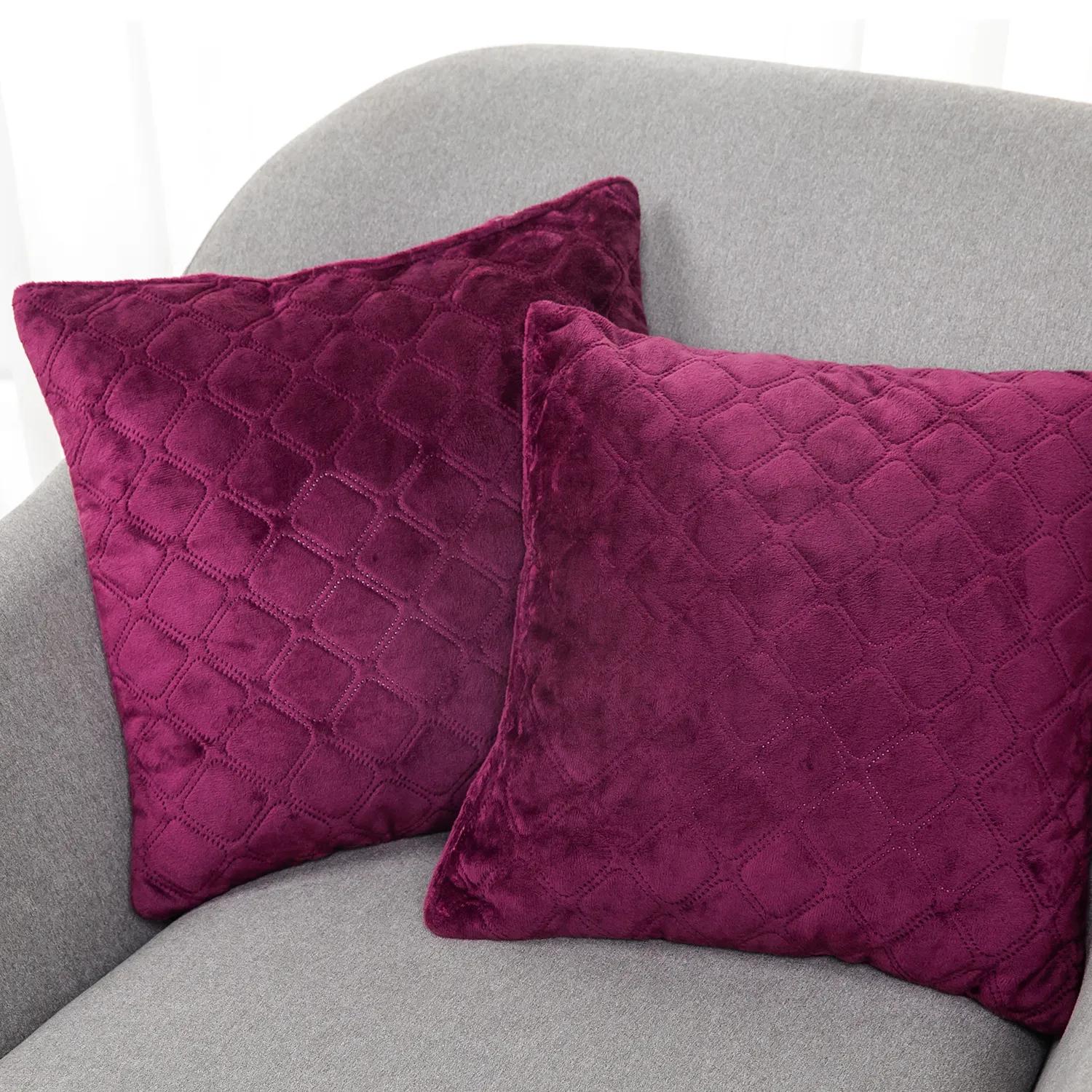 Подушка декоративна "VELOUR" Бордова, 40x40 - Фото 9