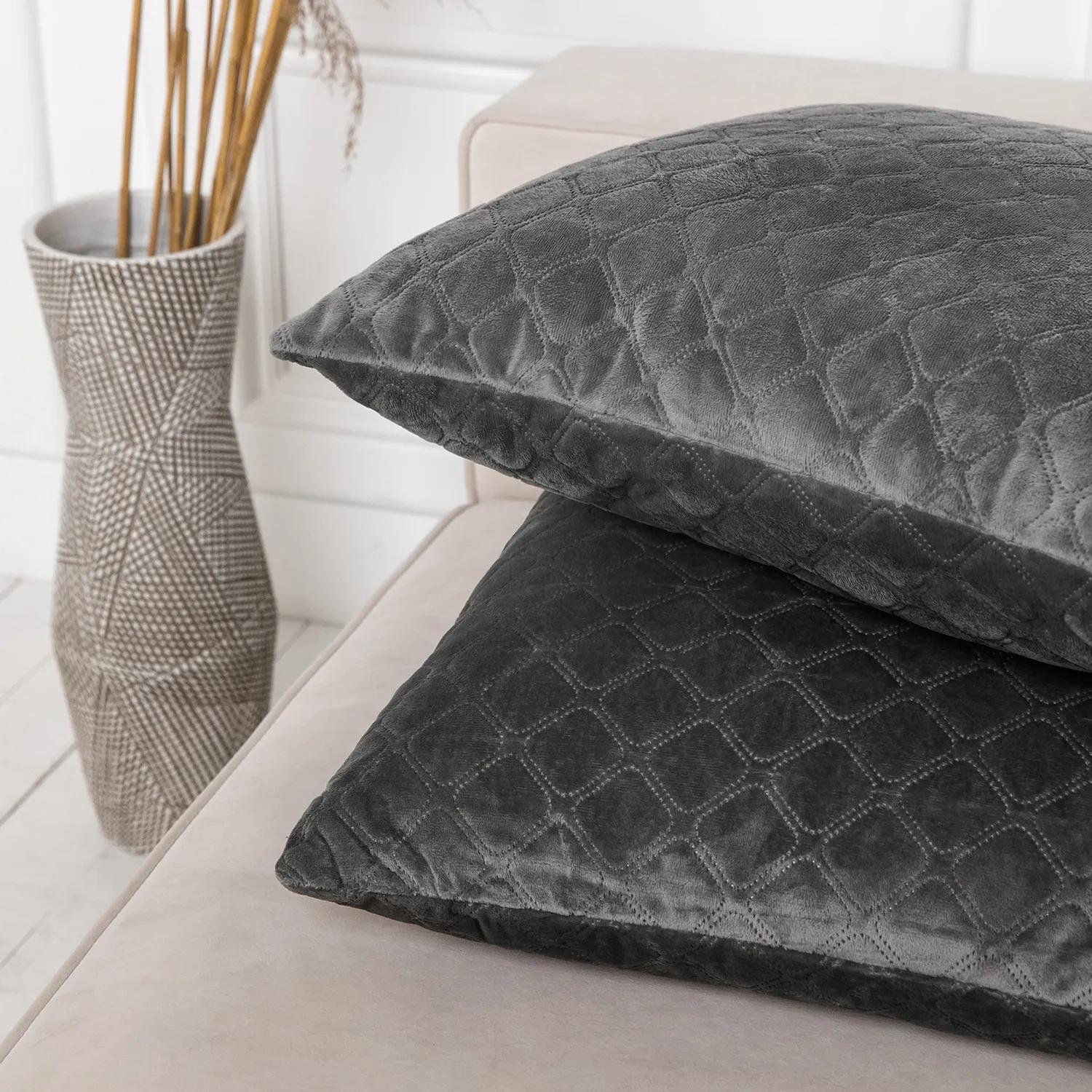 Decorative pillow "VELOUR" Gray, 40x40 - Photo 5
