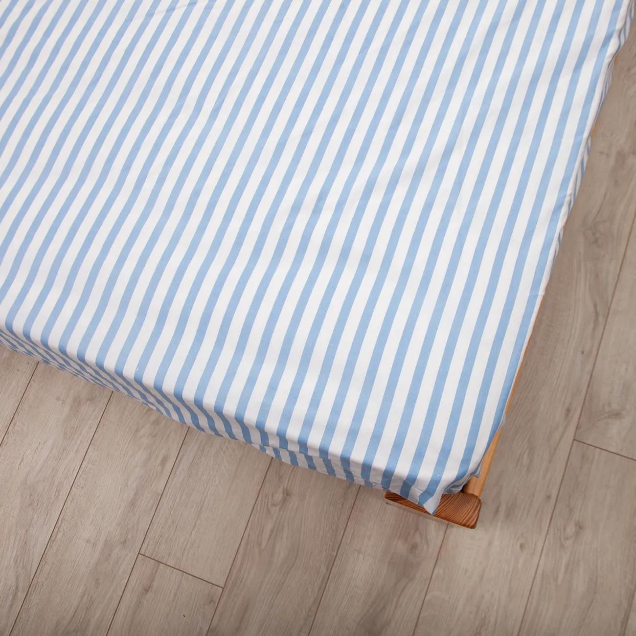 Sheet "NATHNENNYA" with an elastic band Blue stripe, 180x200 - Photo 4