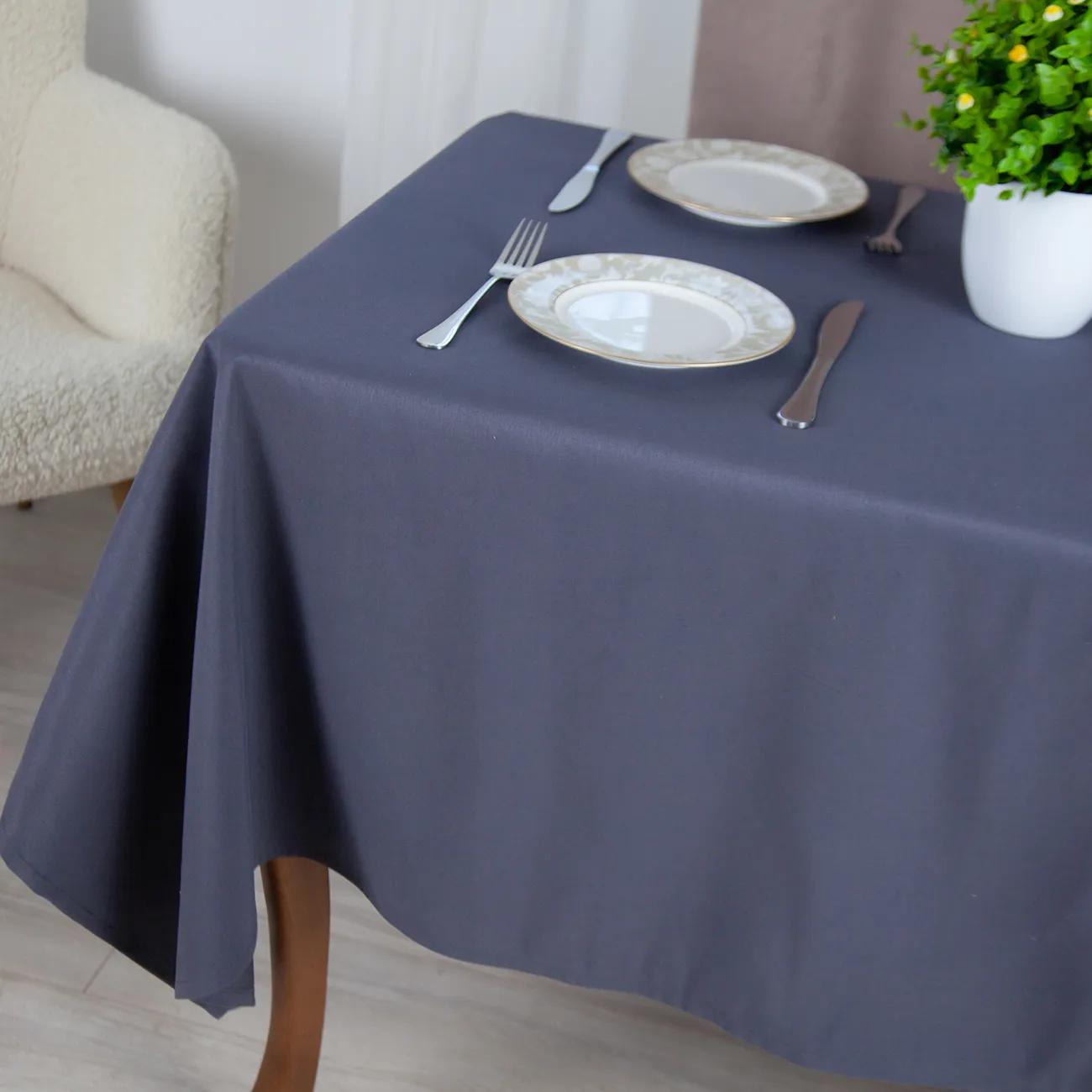 Tablecloth "Aquastop" water repellent Dark Gray, 120x150 - Photo 4