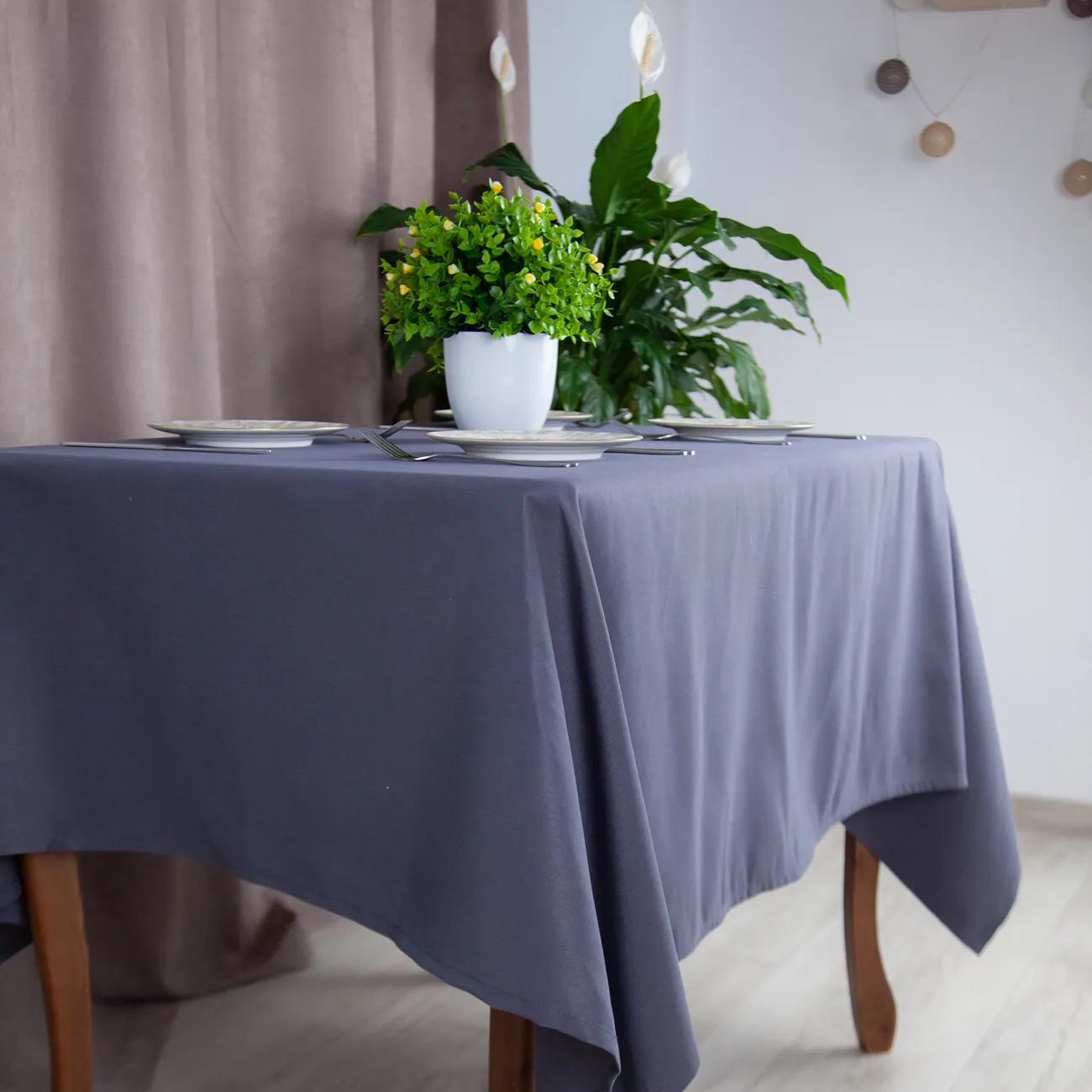 Tablecloth "Aquastop" water repellent Dark Gray, 120x150 - Photo 5