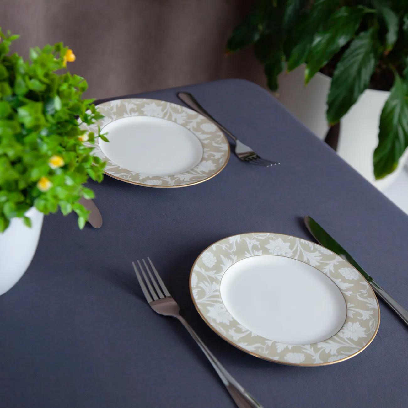 Tablecloth "Aquastop" water repellent Dark Gray, 120x150 - Photo 6