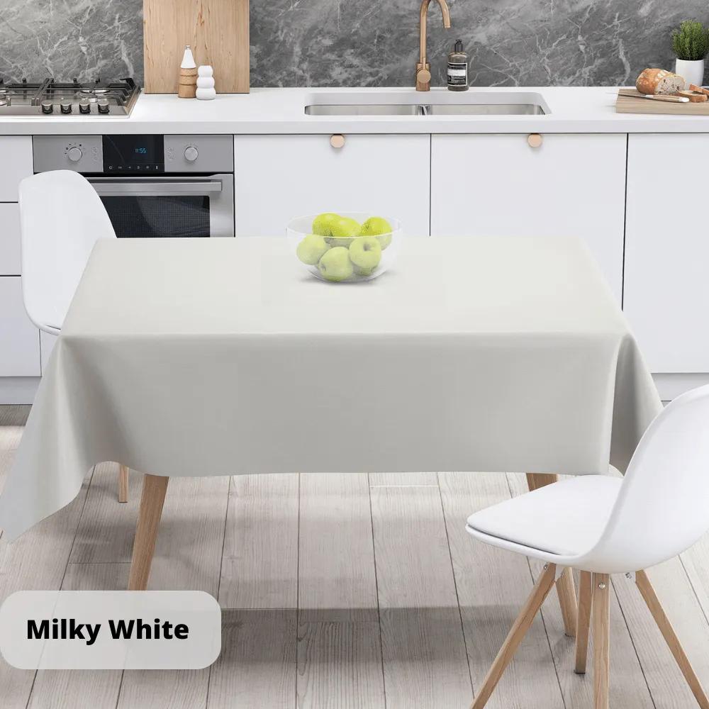 Tablecloth "Aquastop" water repellent Milky White
