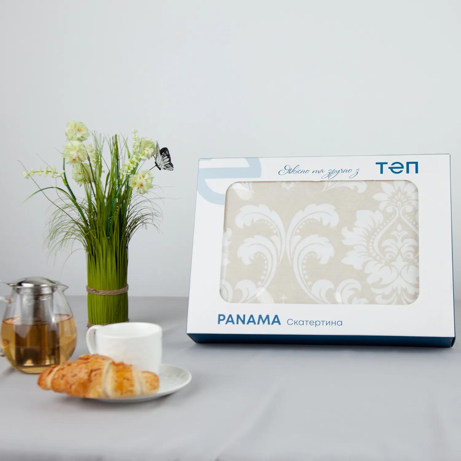 Tablecloth "Panama" water repellent Beige Lilia, 160x200 - Photo 3