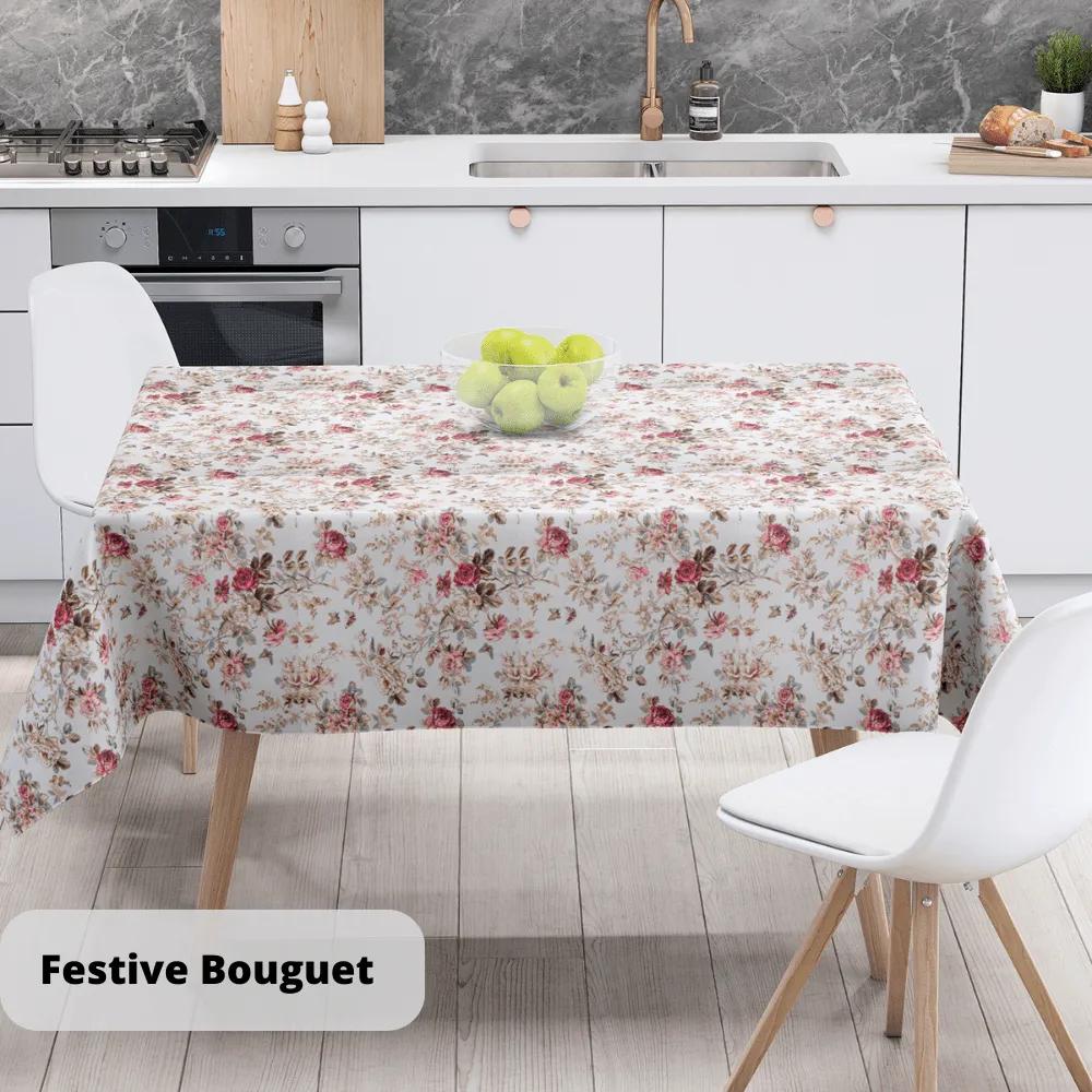 Tablecloth "Panama" water repellent Festive Bouquet