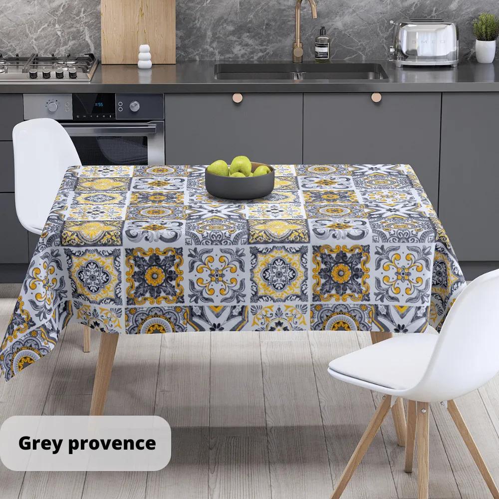 Tablecloth "Panama" water repellent Gray provence