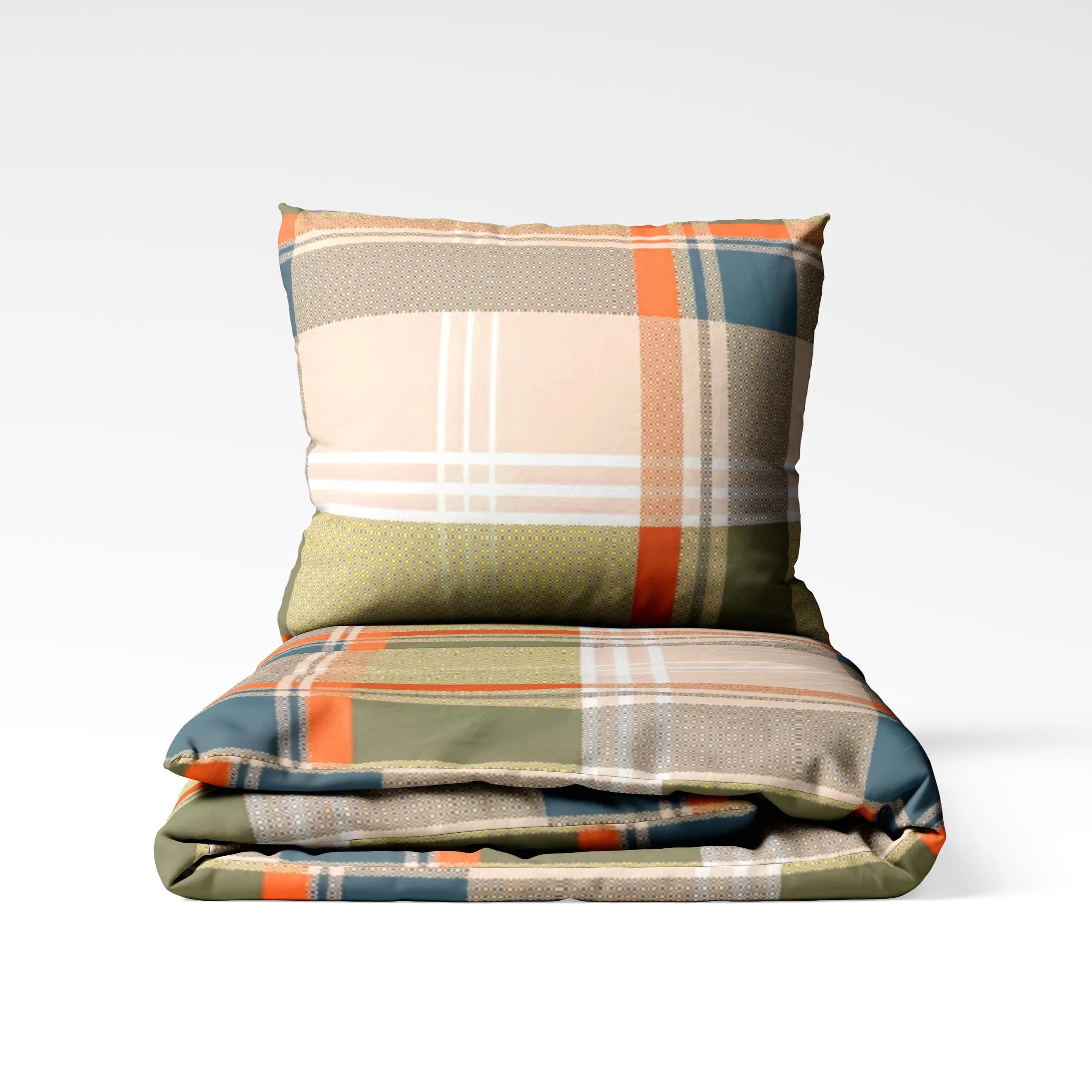 Bedding Set "TEP" Beige Plaid