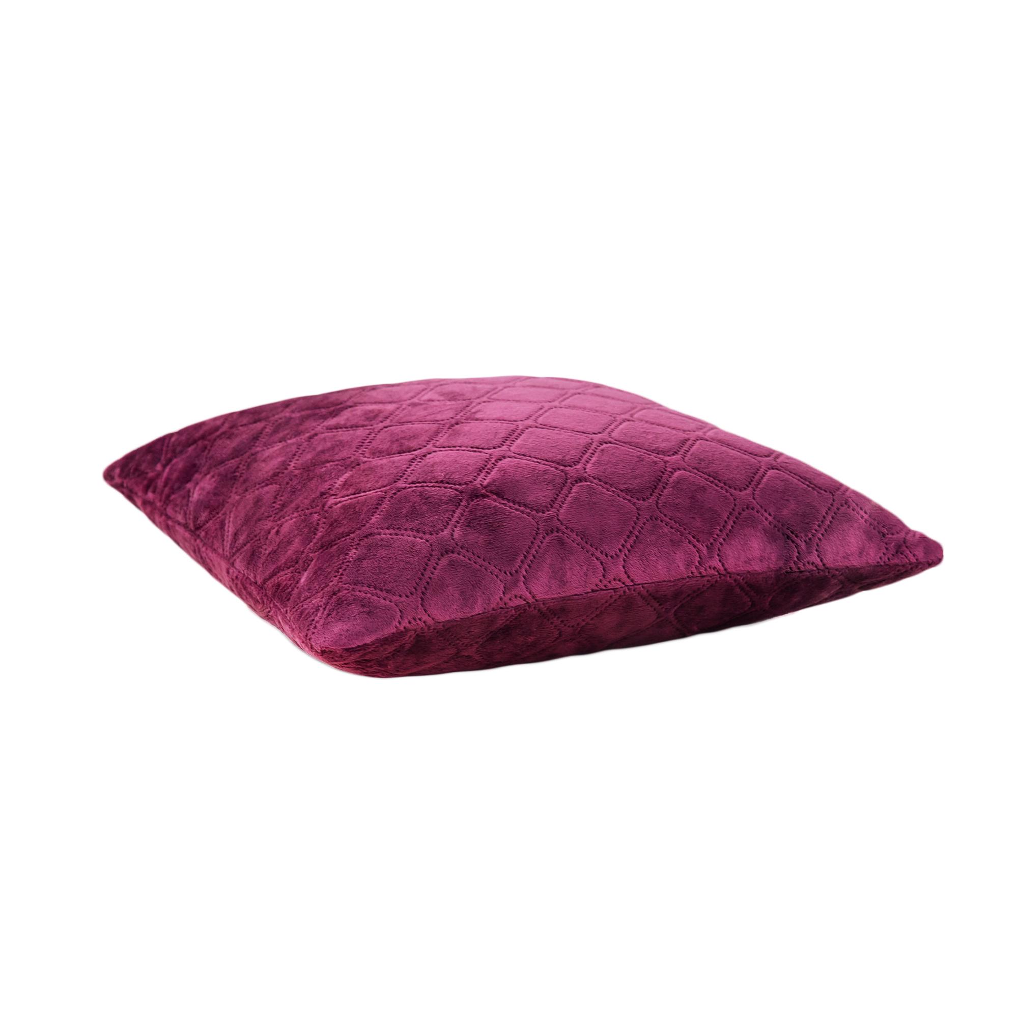 Подушка декоративная "VELOUR" Бордовая,  - Фото 2