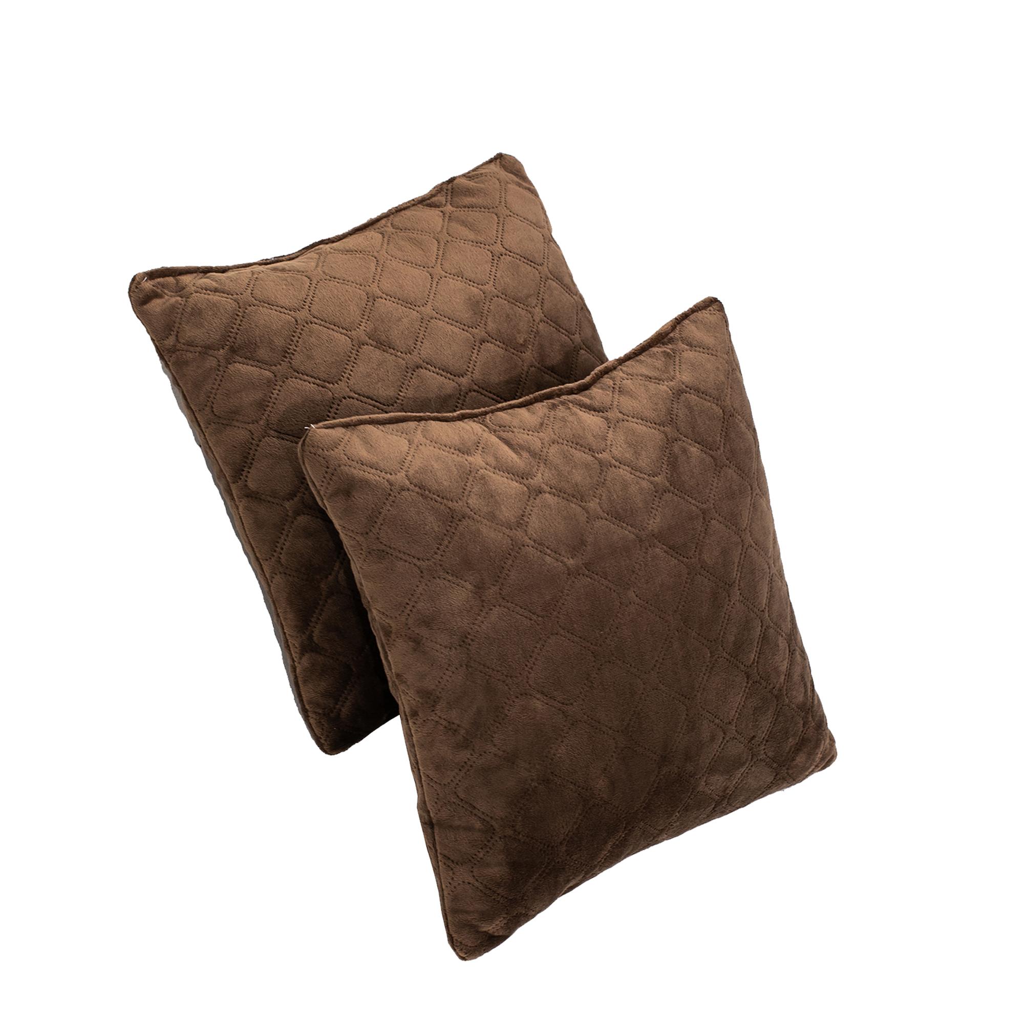 Подушка декоративная "VELOUR" Коричневая,  - Фото 4