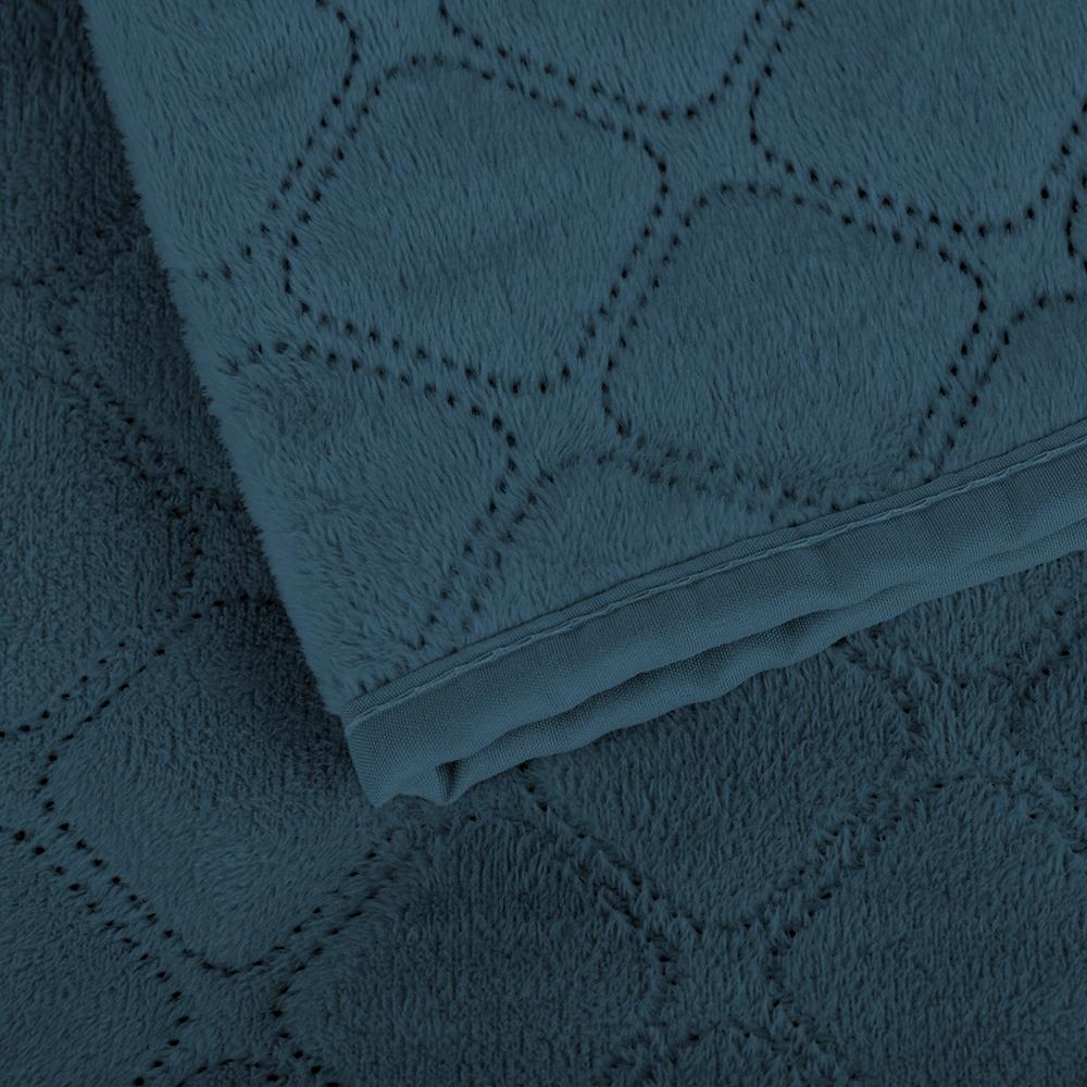 Покривало ТЕП "VELOUR" Cинє/Ромб круглий, 180x240 - Фото 5