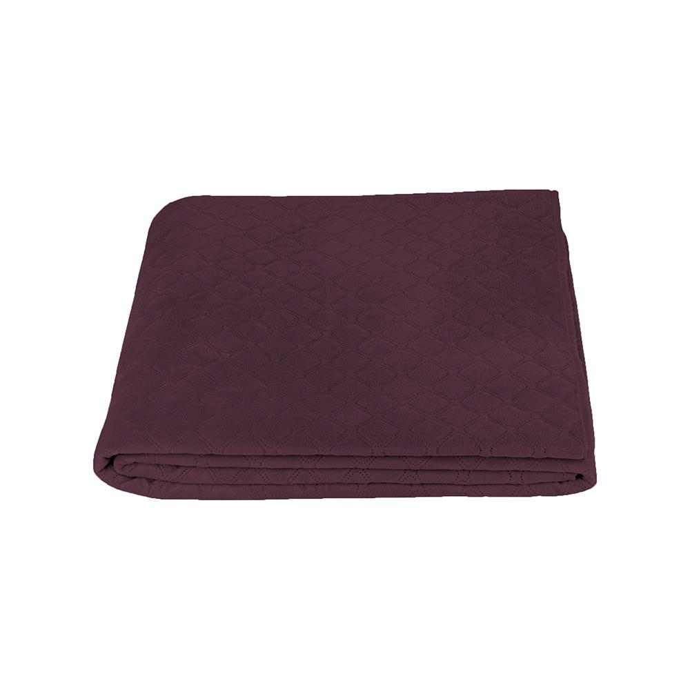 Покривало ТЕП "VELOUR" Бордо/Ромб круглий, 180x240 - Фото 2