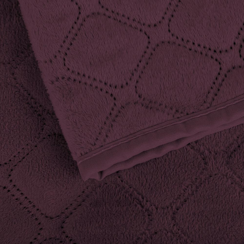 Покривало ТЕП "VELOUR" Бордо/Ромб круглий, 180x240 - Фото 4
