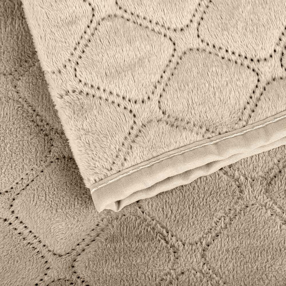 Bed Covers TEP "VELOUR" Golden Beige/Rhombus round, 150x210 - Photo 4