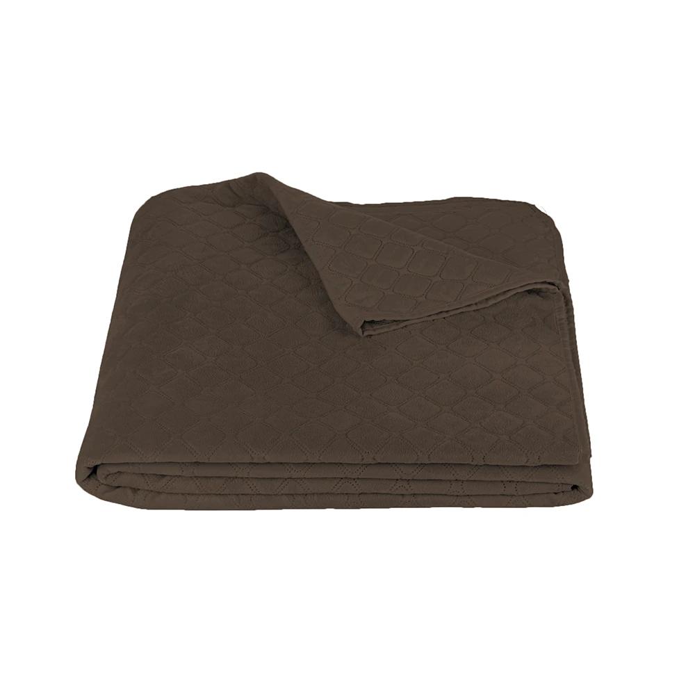 Покривало ТЕП "VELOUR" Коричневе/Ромб круглий, 240x260