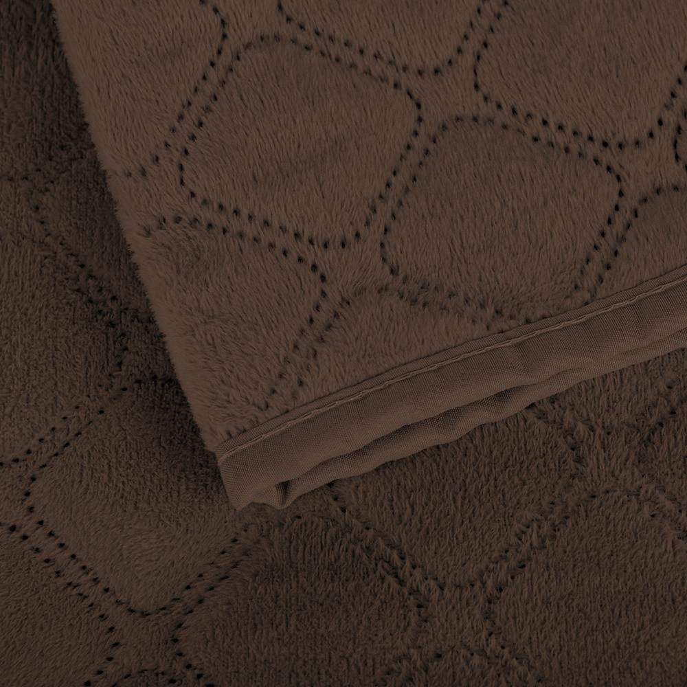Покривало ТЕП "VELOUR" Коричневе/Ромб круглий, 240x260 - Фото 5