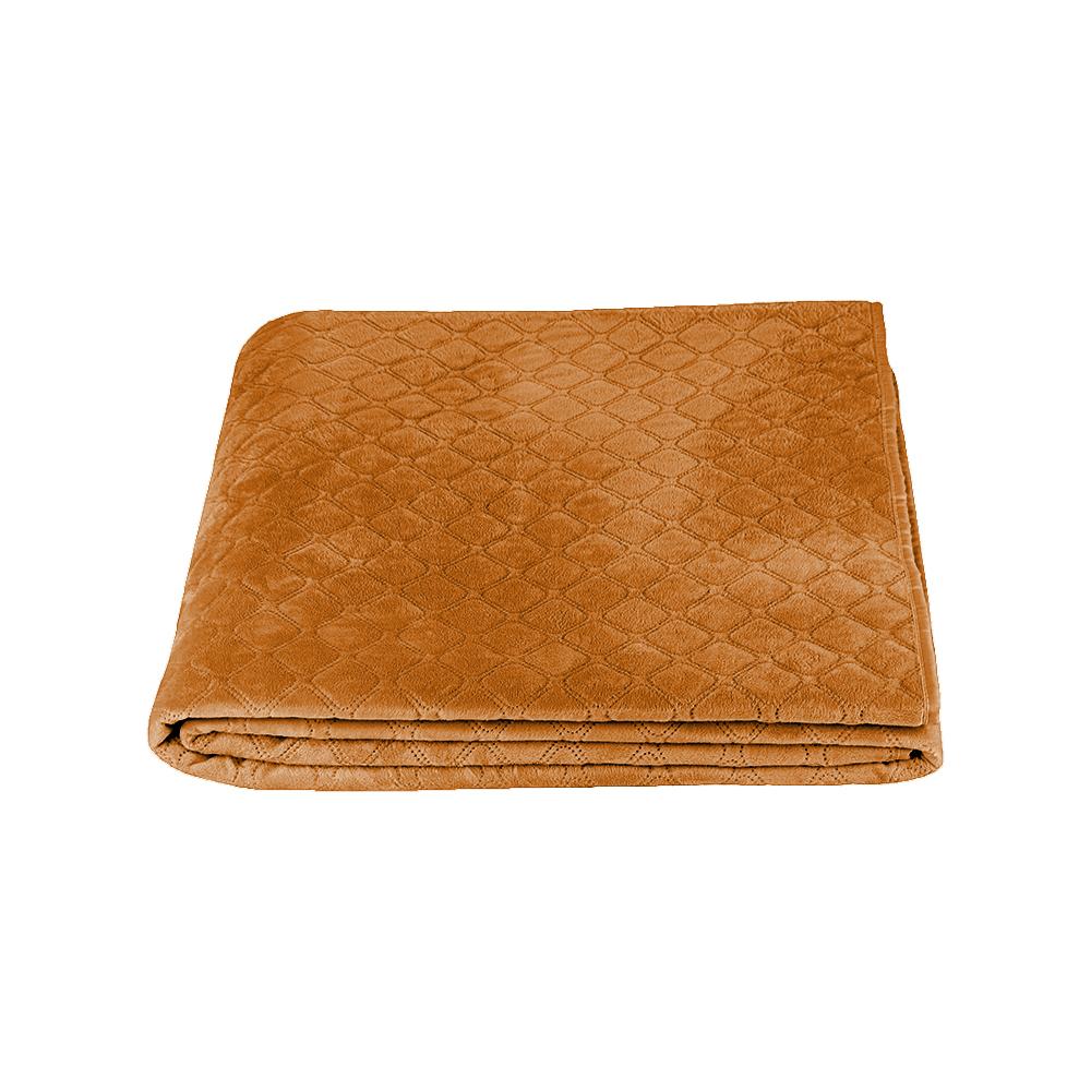 Bed Covers TEP "VELOUR" Coffee/Rhombus round, 240x260 - Photo 2