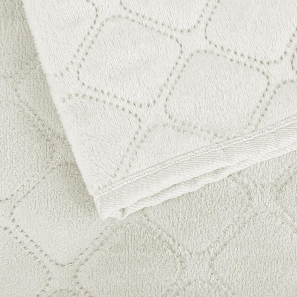 Покрывало ТЕП "VELOUR" Молочное/Ромб круглый, 150x210 - Фото 6