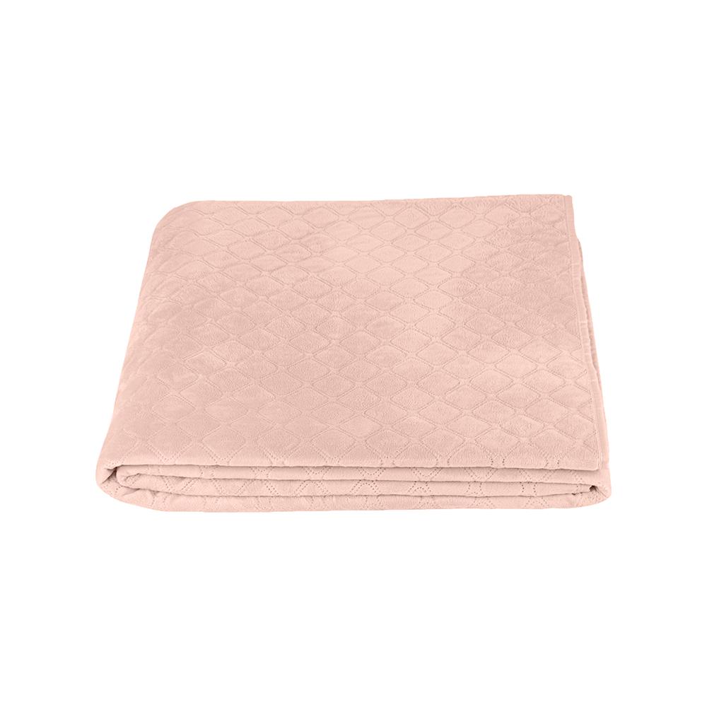 Bed Covers TEP "VELOUR" Powder/Rhombus round, 150x210 - Photo 2
