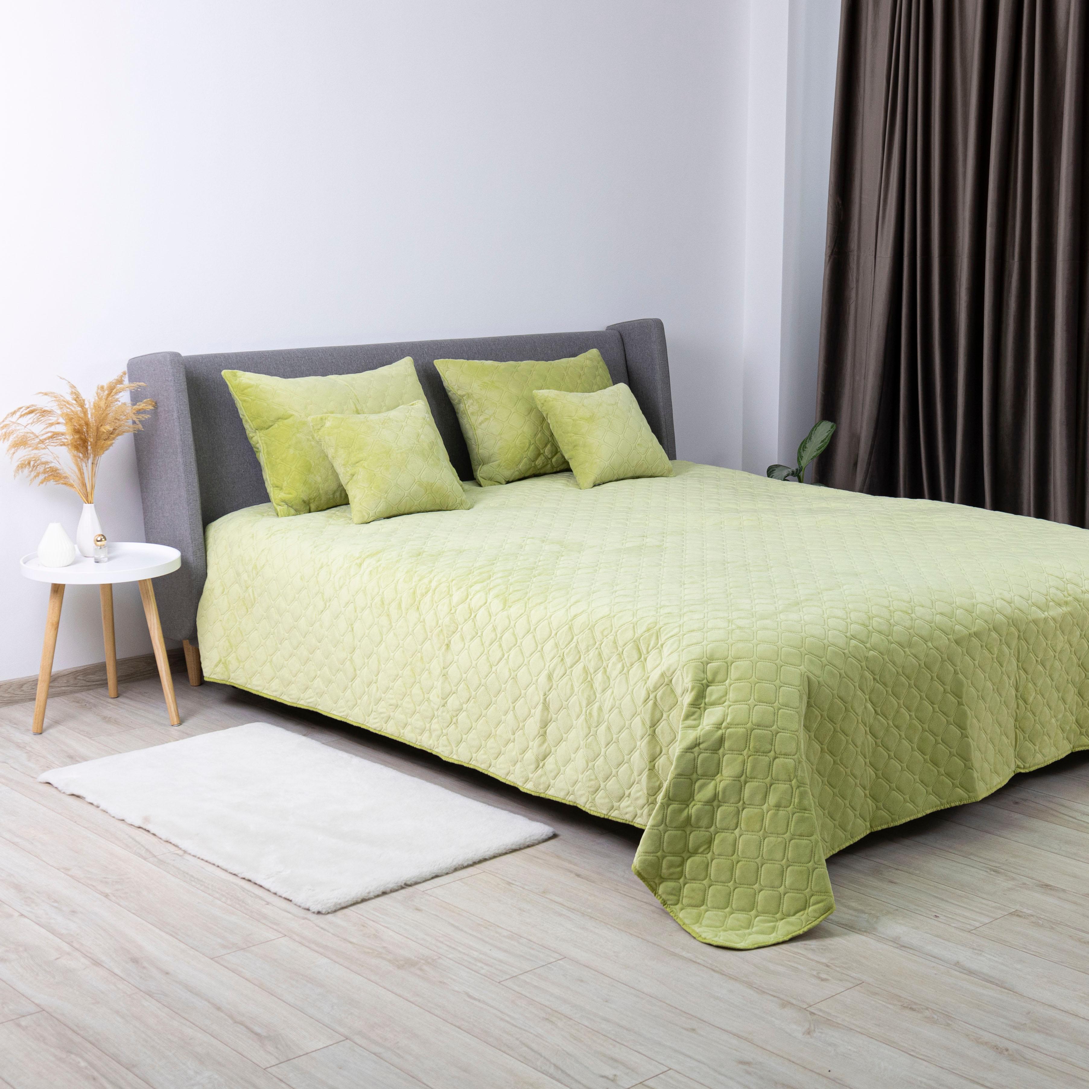 Bed Covers TEP "VELOUR" Salad/Rhombus round, 150x210 - Photo 7
