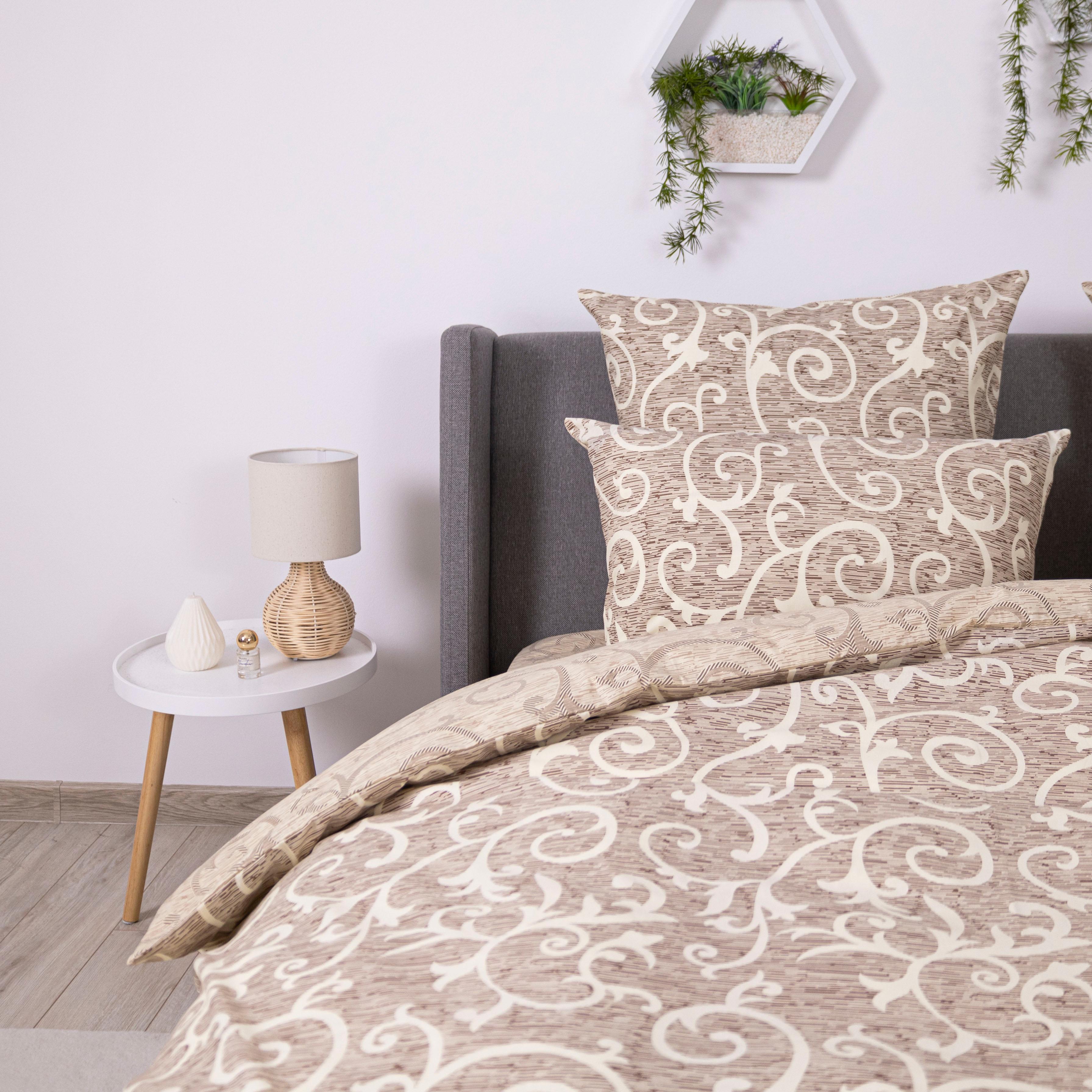 Bedding Set TEP "Soft dreams" Beige and White, 70х70, one and a half - Photo 7