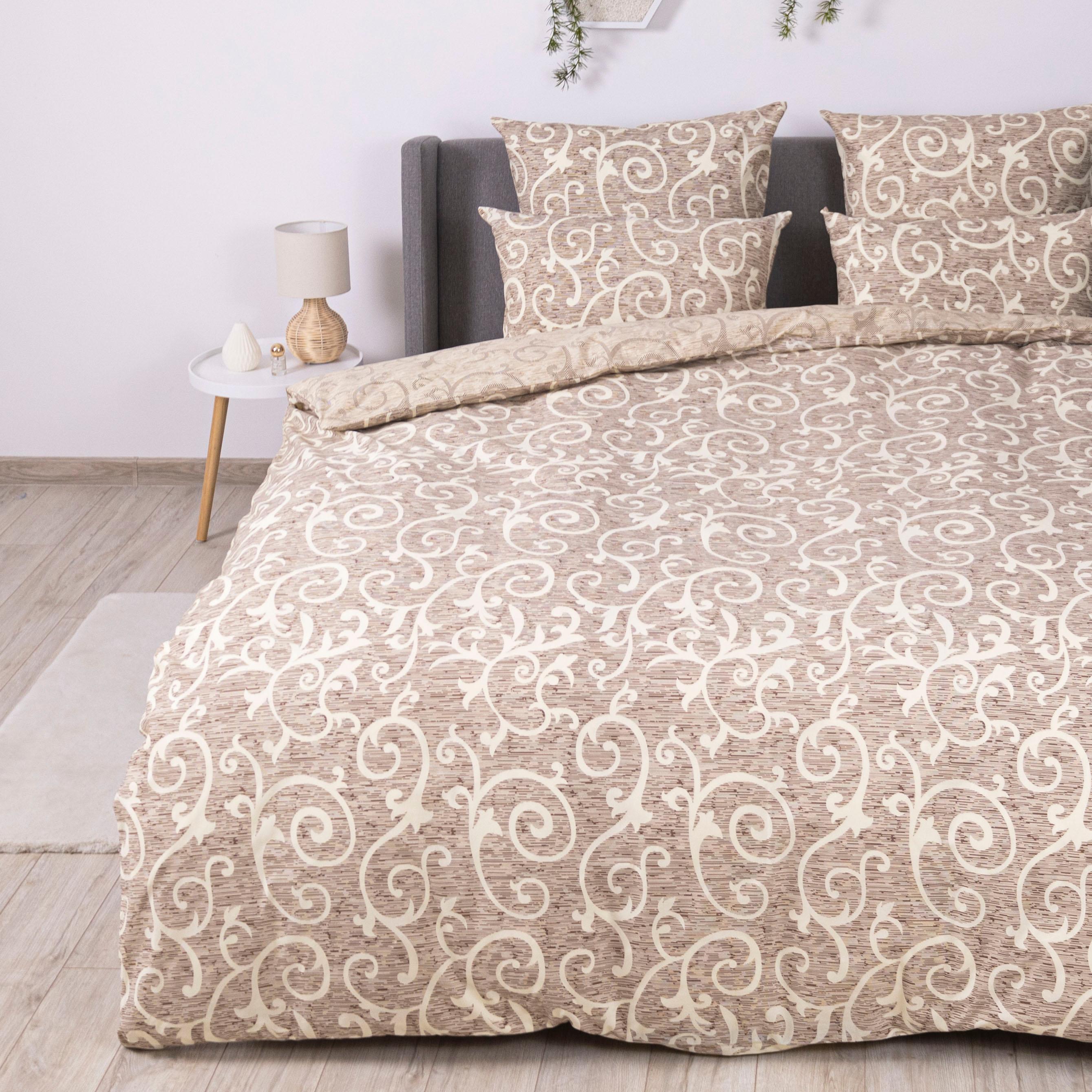 Bedding Set TEP "Soft dreams" Beige and White, 70х70, one and a half - Photo 6