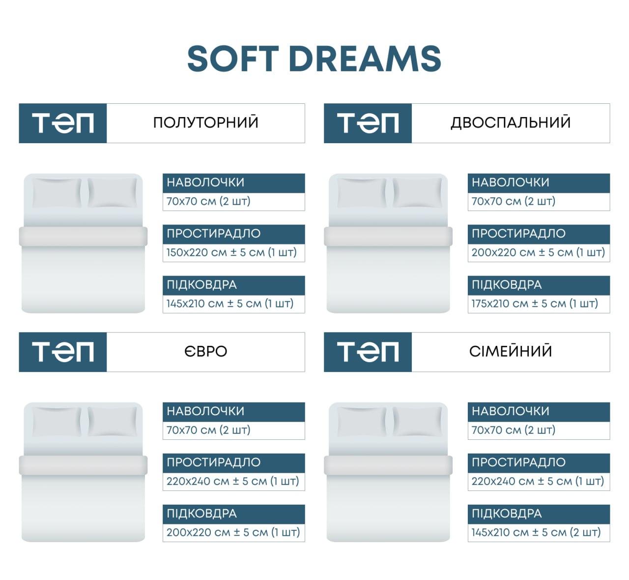 Постільна білизна ТЕП "Soft dreams" Chocolate Fusion, 70x70, двоспальна - Фото 7
