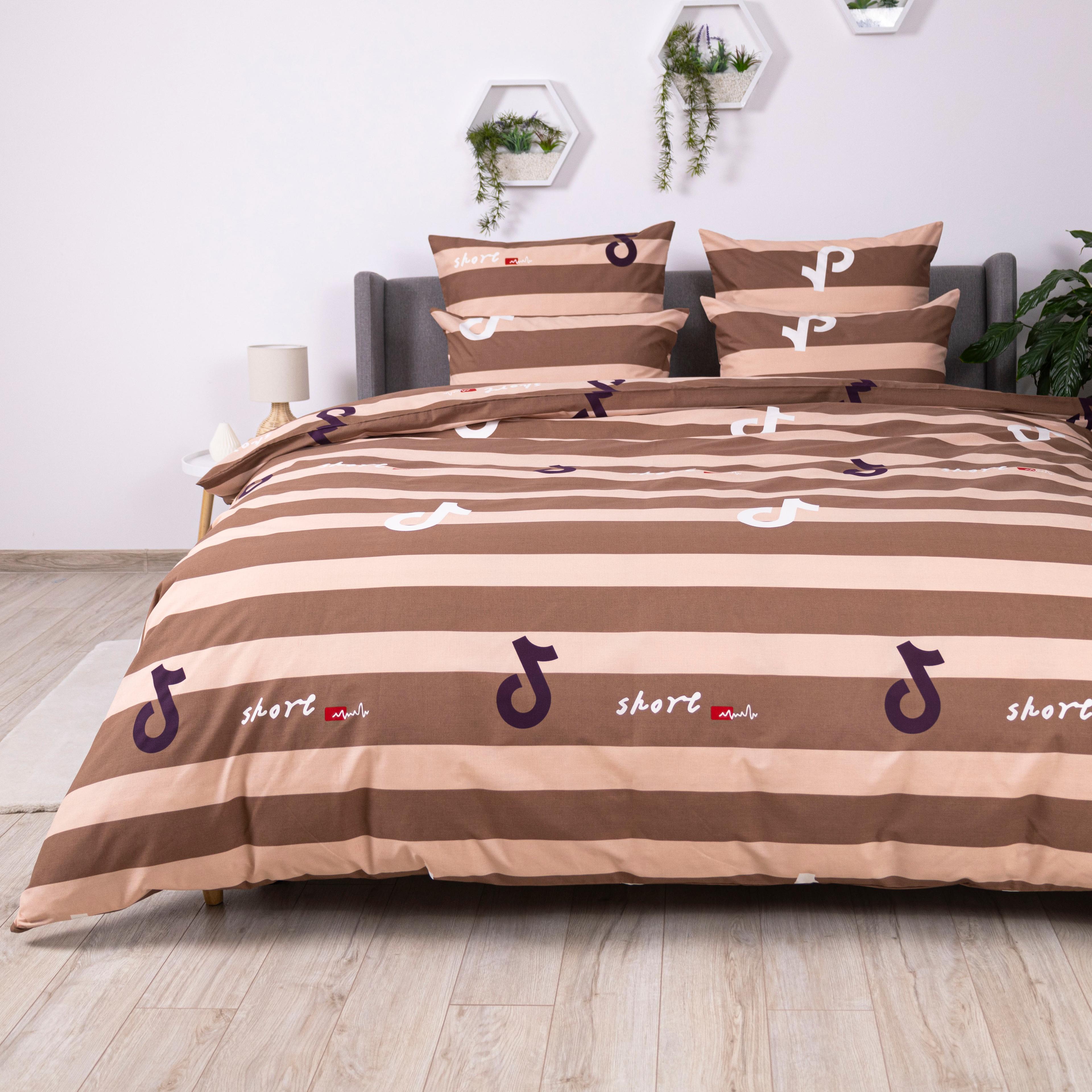 Bedding Set TEP "Soft dreams" Line Brown, 70x70, one and a half - Photo 6