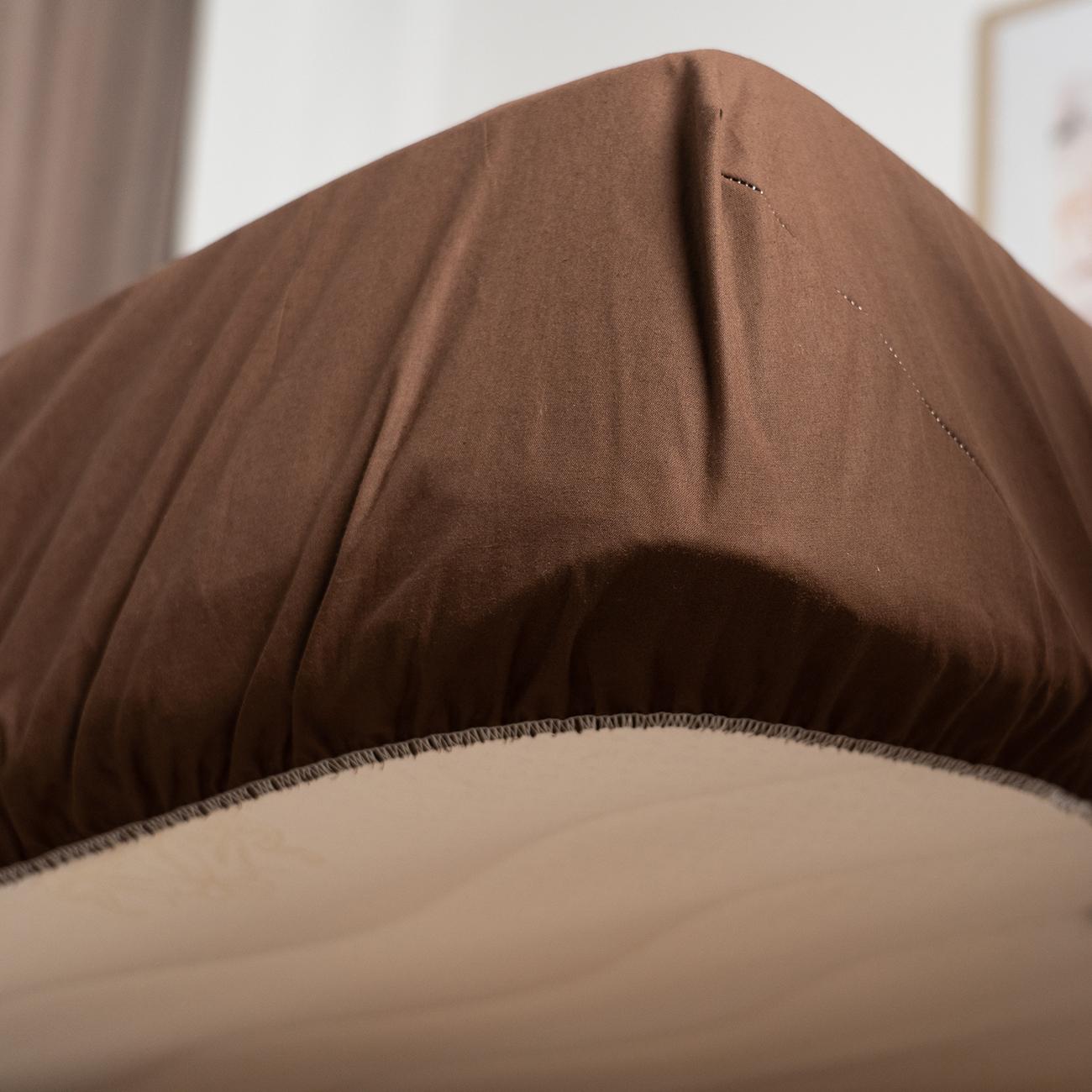 Sheet "NATHNENNYA" with an elastic band Cocoa, 120x200 - Photo 3