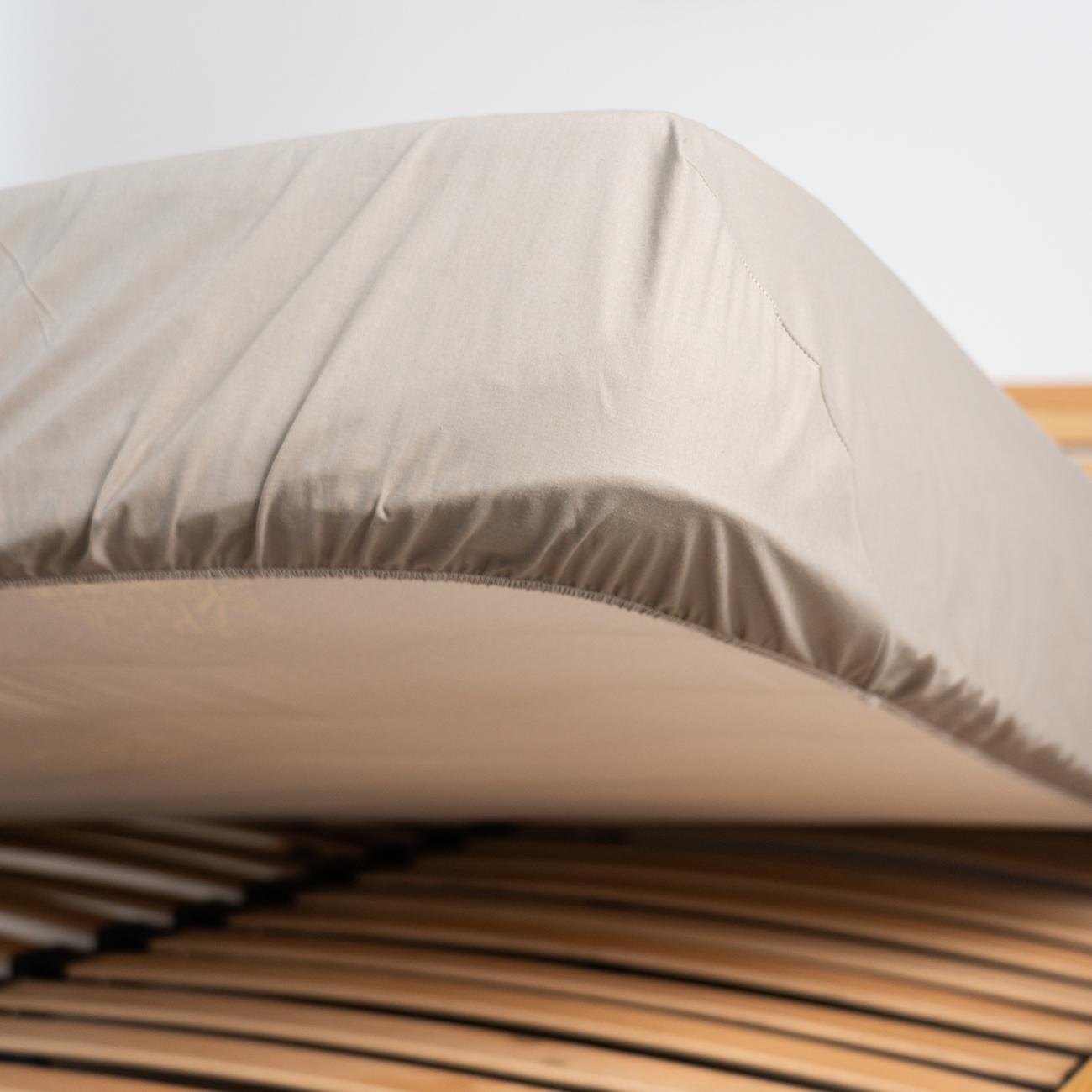 Sheet "NATHNENNYA" with an elastic band Khaki, 120x200 - Photo 3